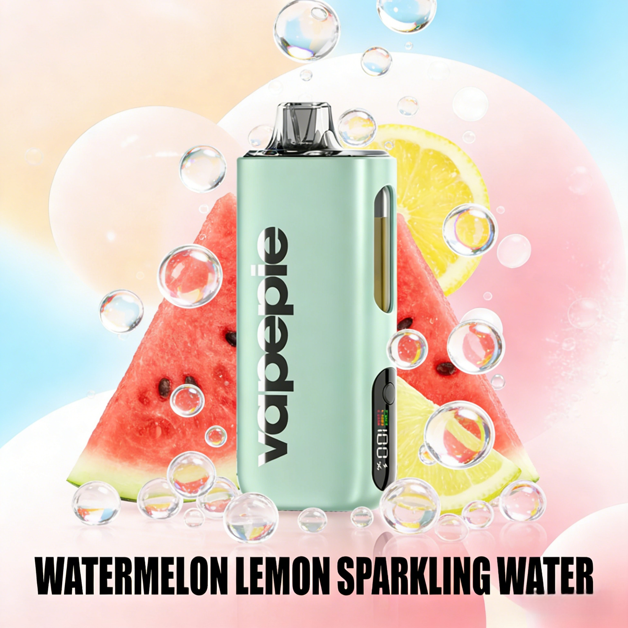Watermelonlemon Sparkling Water Flavor Vape | Vapepie Max 40000 Puffs High-Capacity Green
