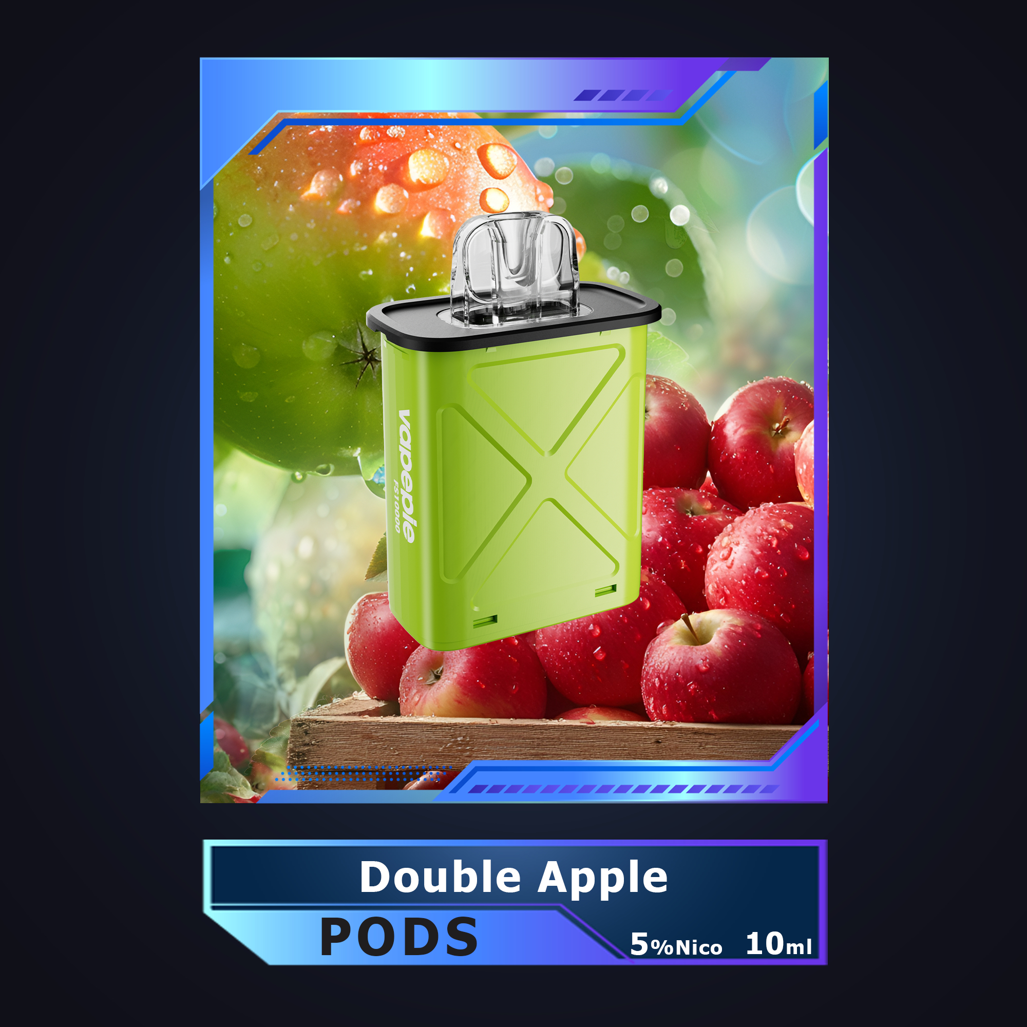 【60000 Puff】Vapepie 10000 Puff Vape - 7 IN 1 Value Package (1 Vape Stick + 6 Vape Pod)