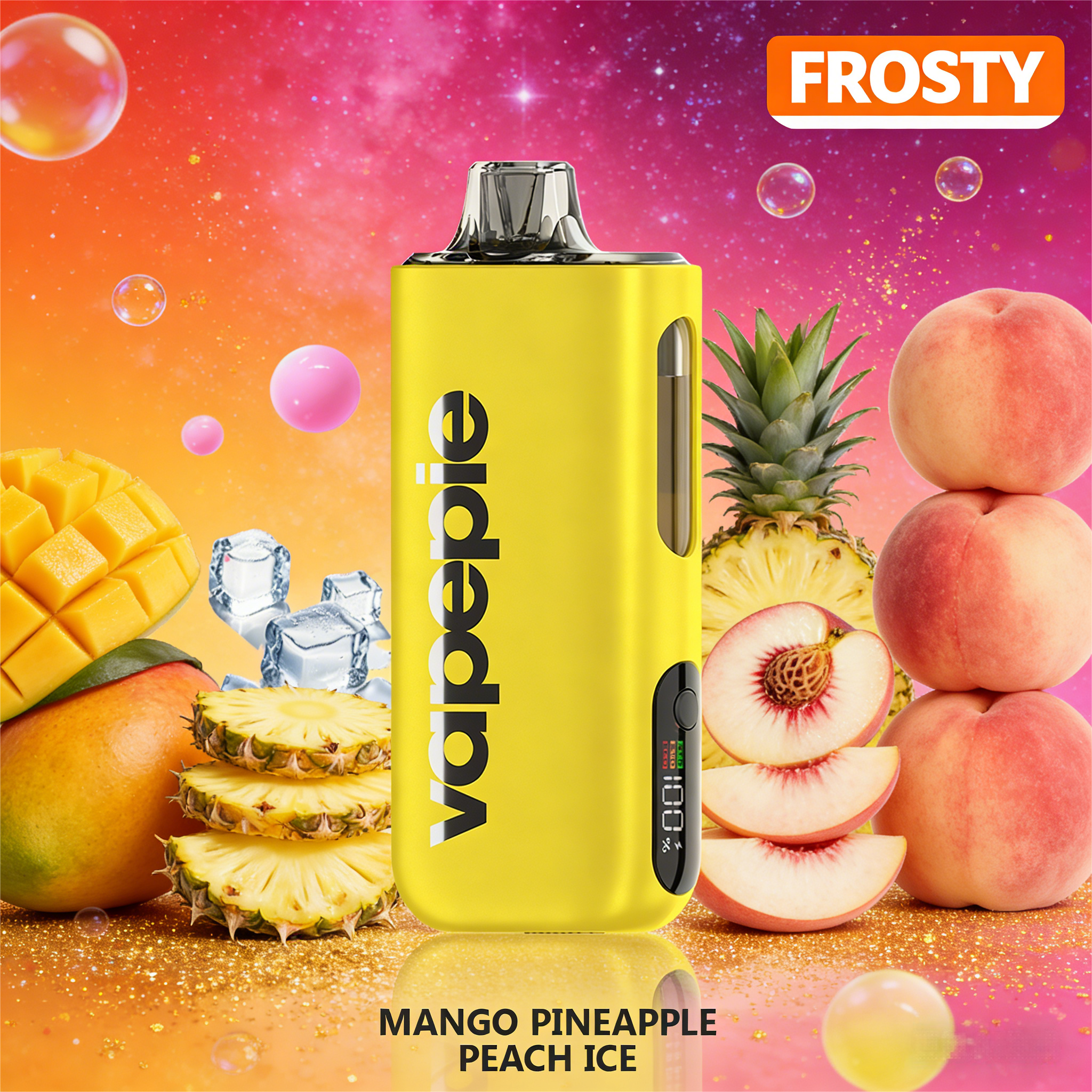 Mango Pineapple Peach Flavor Vape | Vapepie Max 40000 Puffs High-Capacity Yellow
