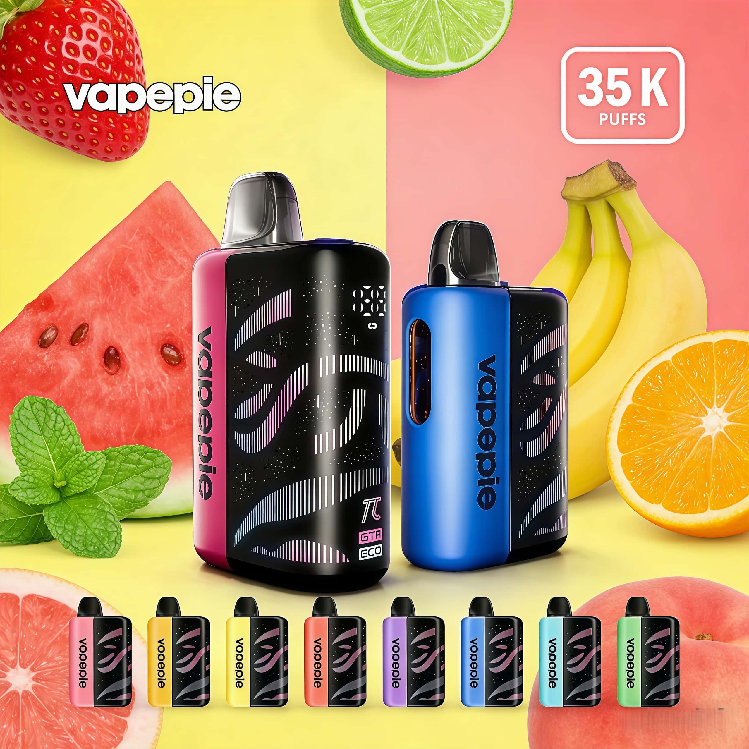 【USA】VapePie Galactic Gleam 35000 Puff Disposable Vape - Smart LED Display | U.S. Warehouse Fast Delivery