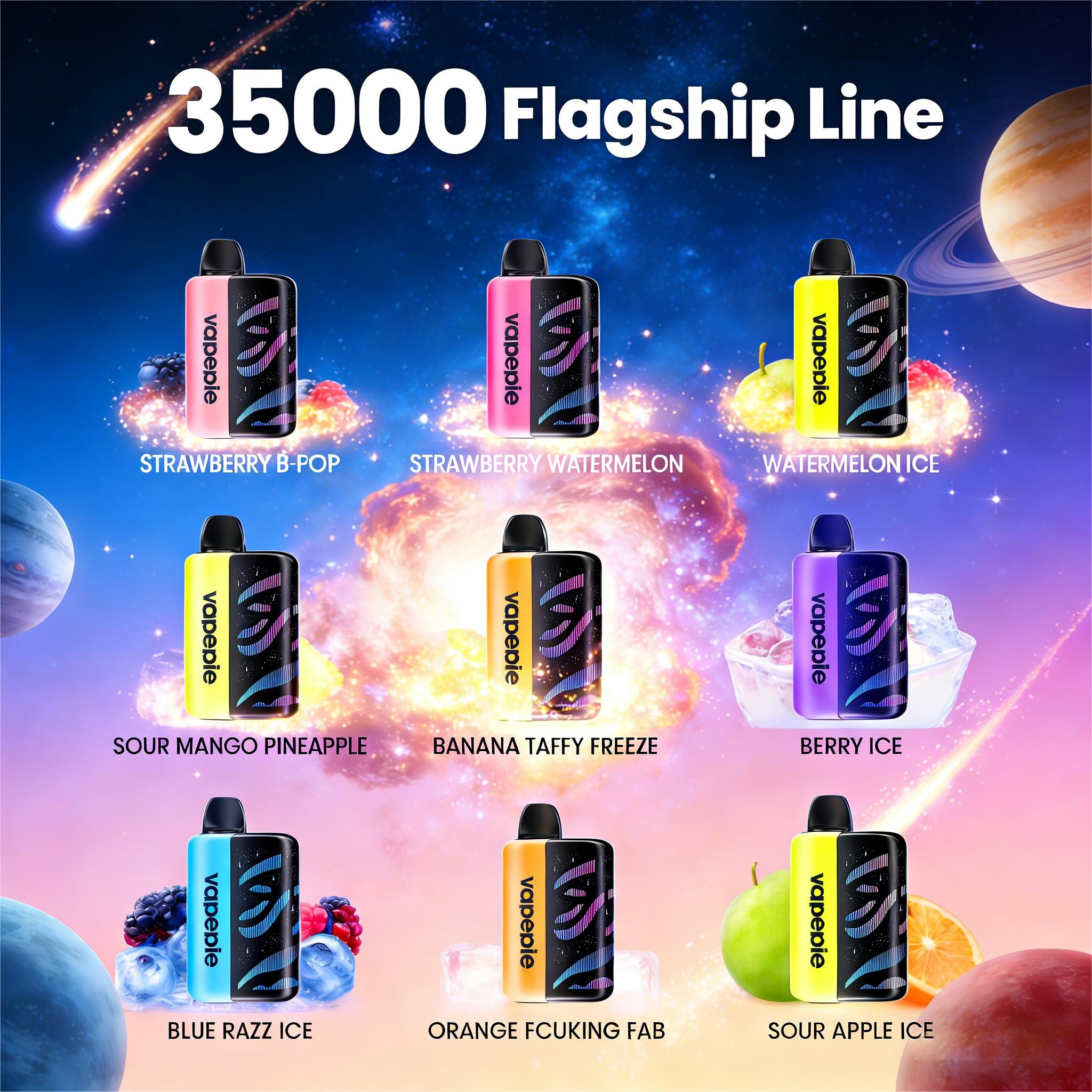 VapePie Galactic Gleam 35000 Puff Disposable Vape - Smart LED Display | U.S. Warehouse Fast Delivery