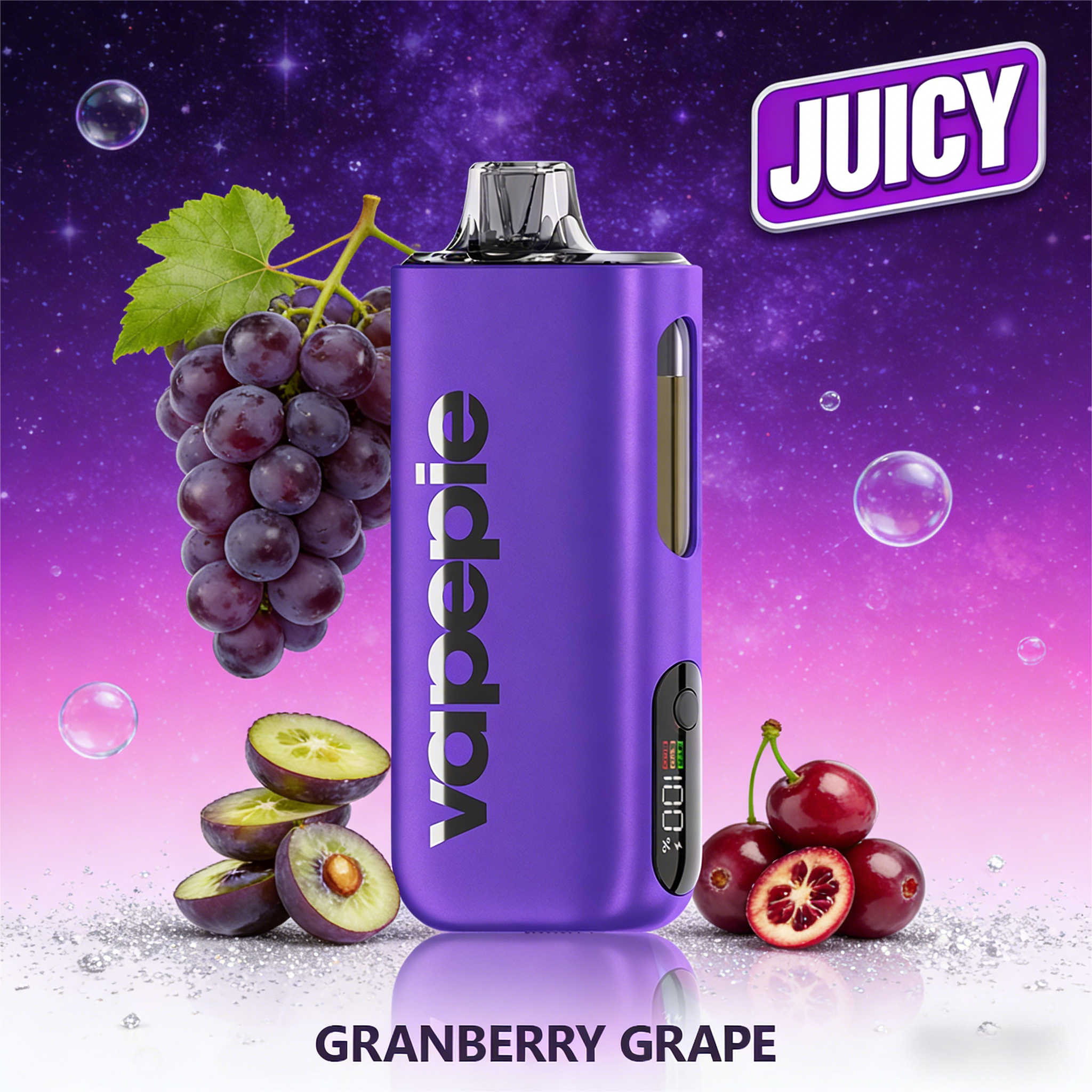 Granberry Grape Flavor Vape | Vapepie Max 40000 Puffs High-Capacity Purple