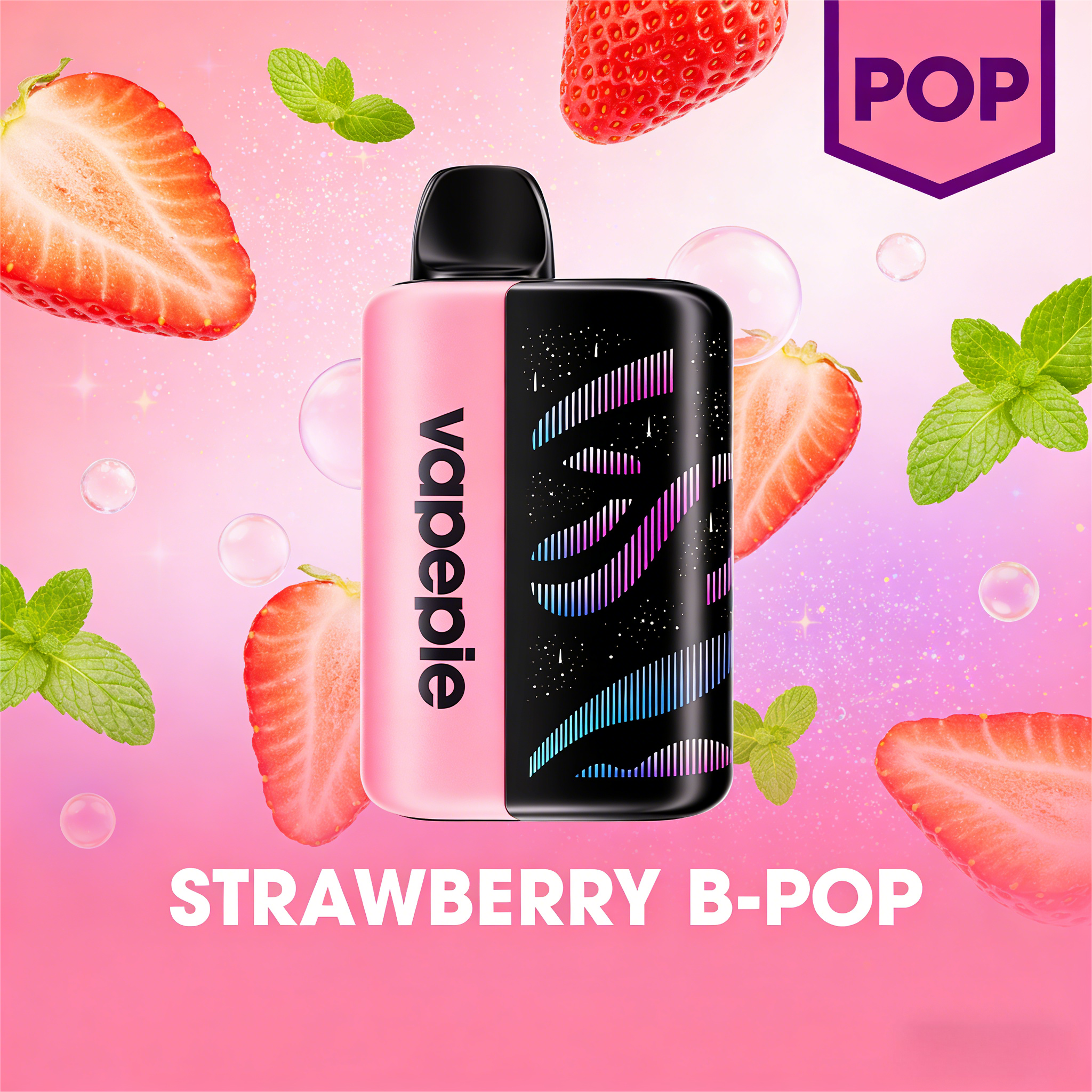 Strawberry B-Pop Vape | Vapepie 35000 Puffs Galactic Gleam