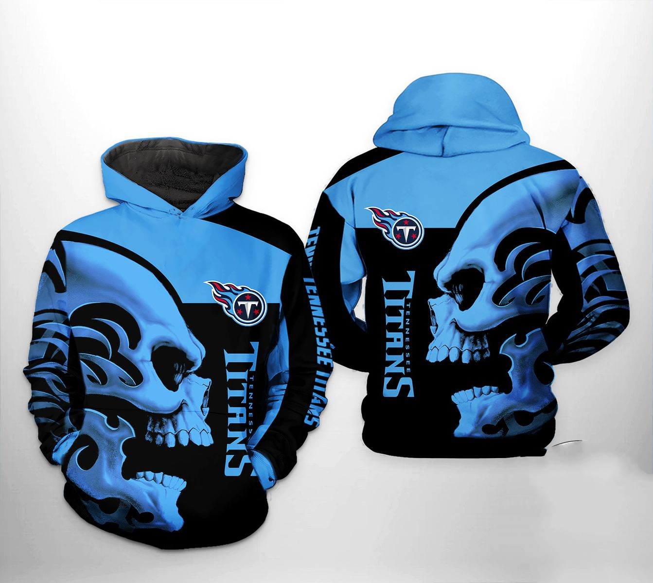 TENNESSEE TITANS 3D HOODIE SKULL104