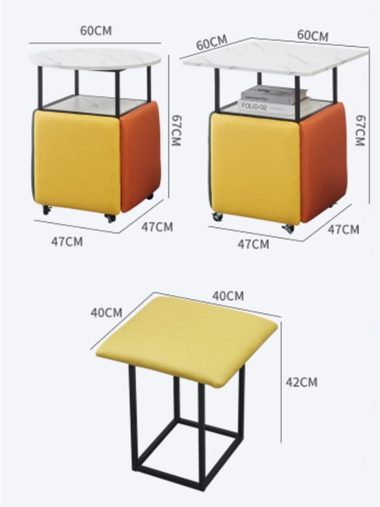 Mesa con bancos incorporados