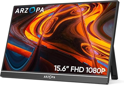 🔥Último día de promoción de Amazon 🔥Monitor Portátil ARZOPA 15,6 pulgadas FHD 1080P 1