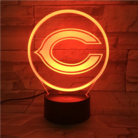CHICAGO BEARS 3D LED LIGHT LAMP