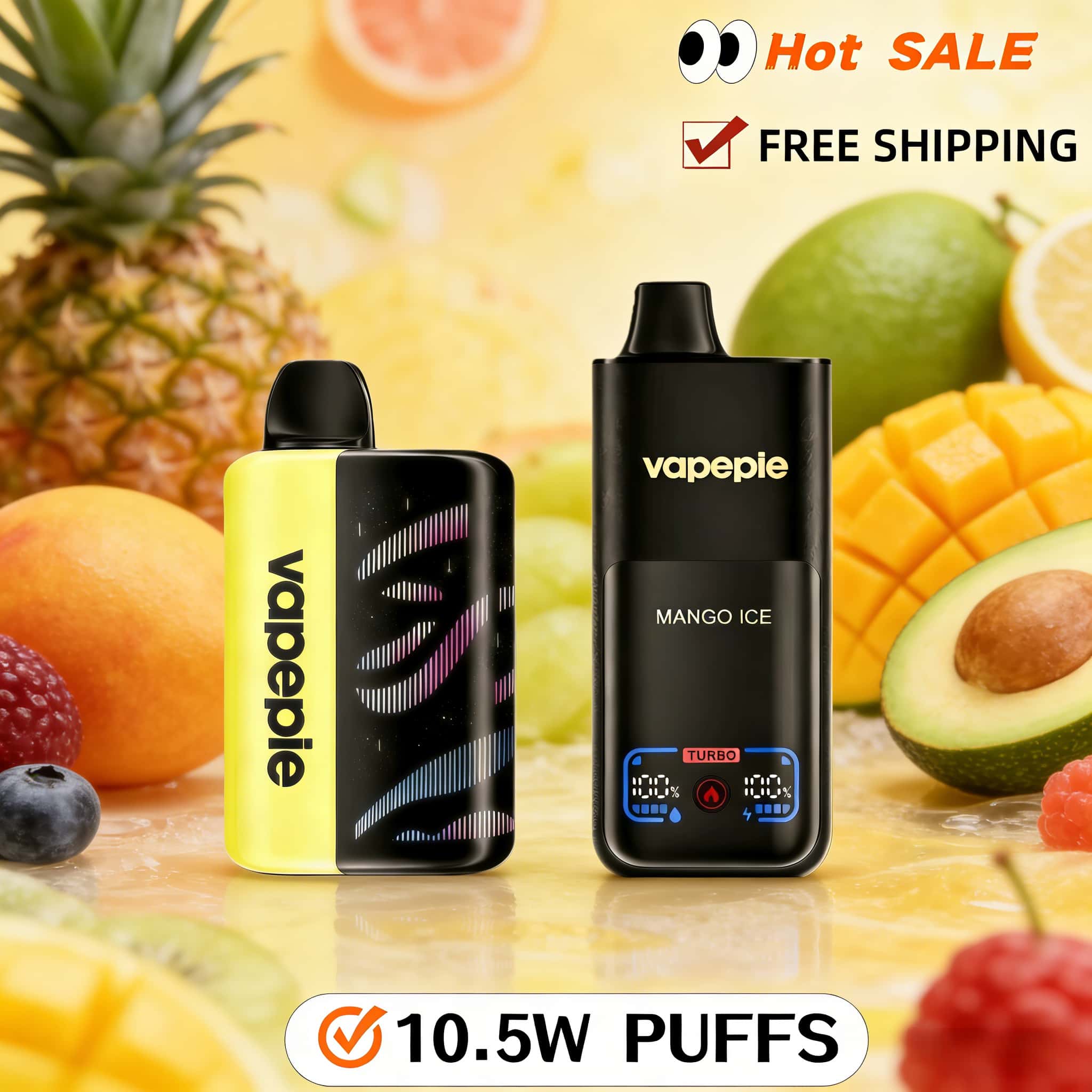 【Affordable 2-pack - 35,000 puffs-70,000 puffs】 VAPEPIE 105000 Puffs Max Cloud Max Run Disposable Vape