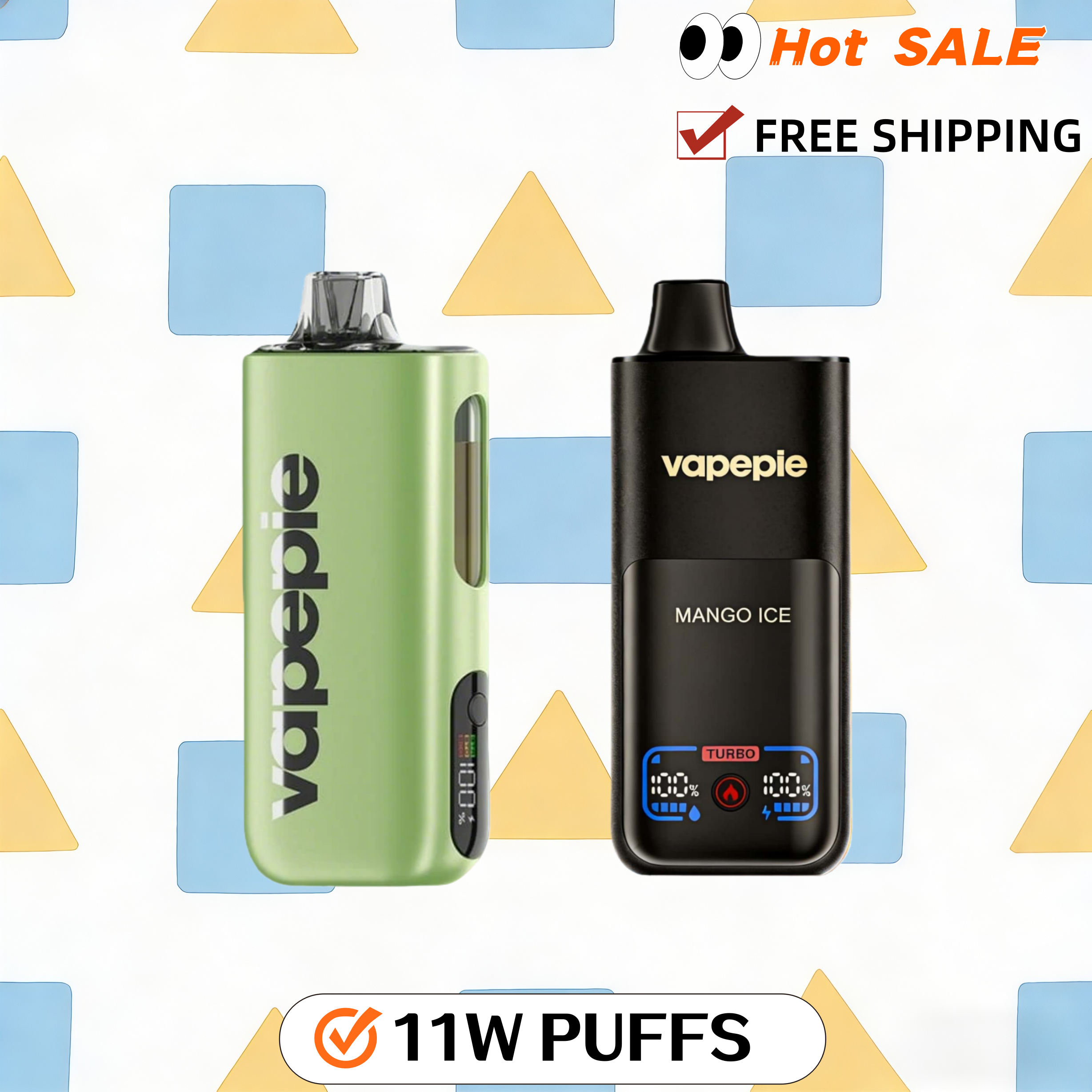 【Affordable 2-pack - 40,000 puffs-70,000 puffs】VAPEPIE 11000 Puffs Max Cloud Max Run Disposable Vape