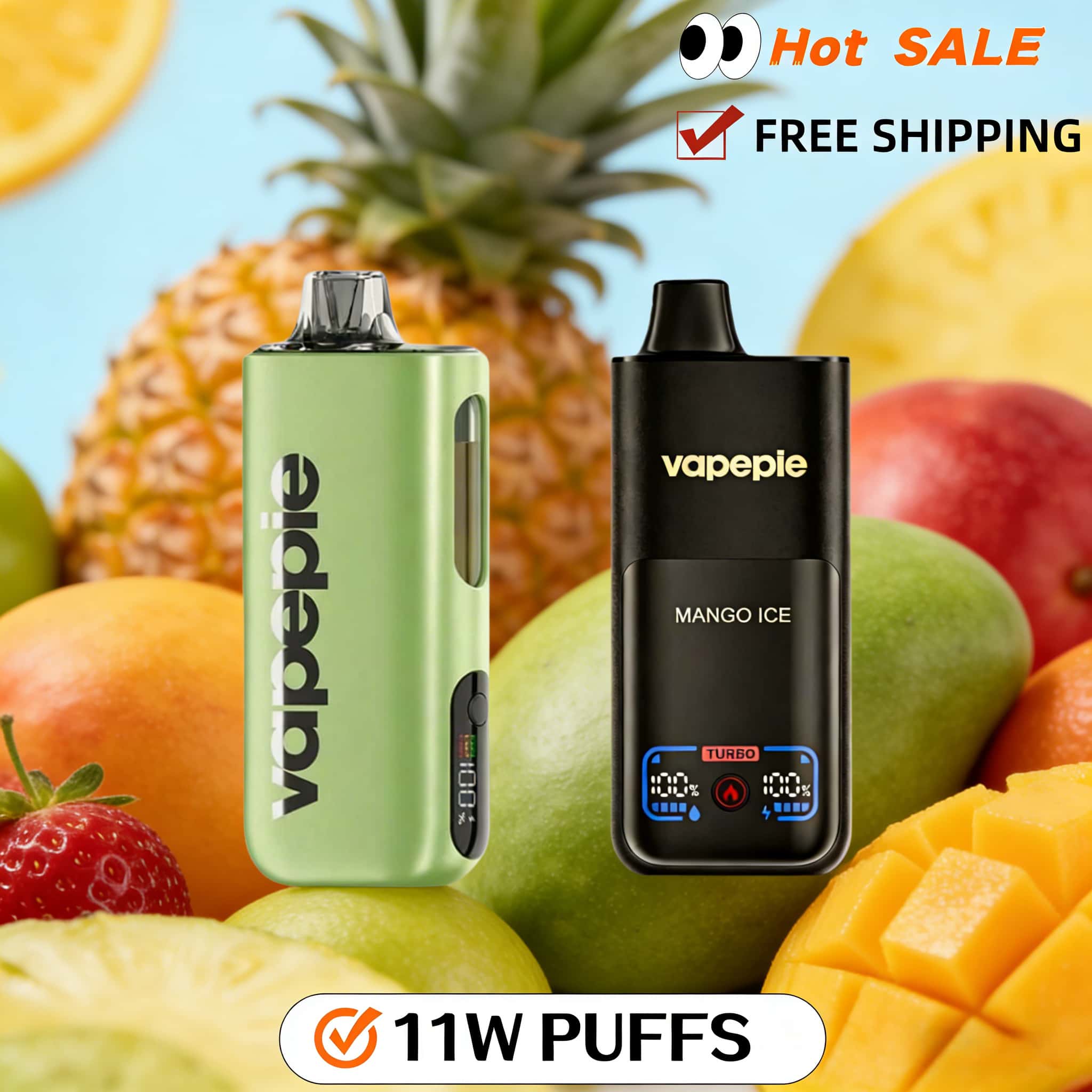 【Affordable 2-pack - 40,000 puffs-70,000 puffs】VAPEPIE 11000 Puffs Max Cloud Max Run Disposable Vape
