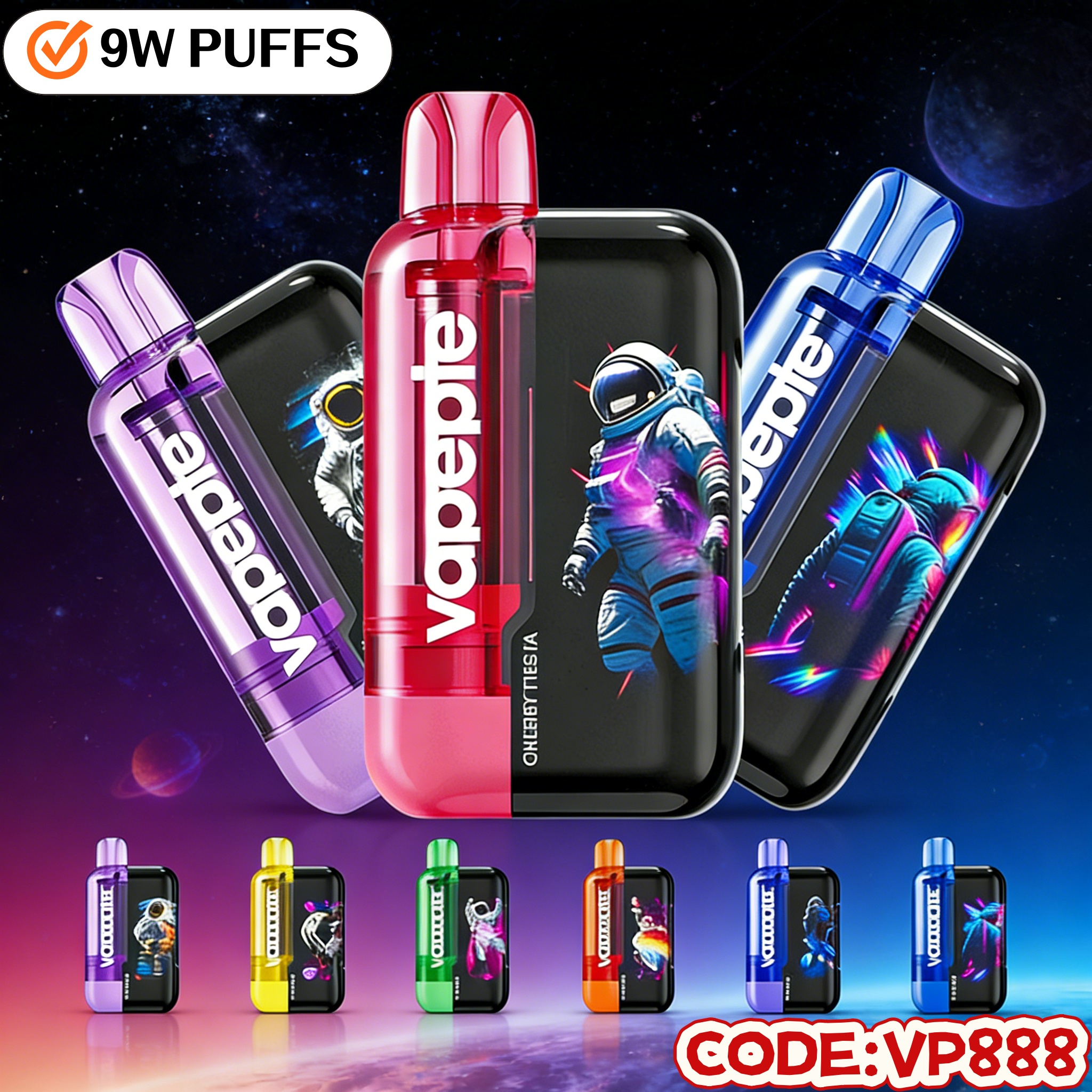 [Affordable 3-pack - 30,000 puffs] Vapepie Ultra Phantom 90000 disposable e-cigarettes | Fast shipping from US warehouse