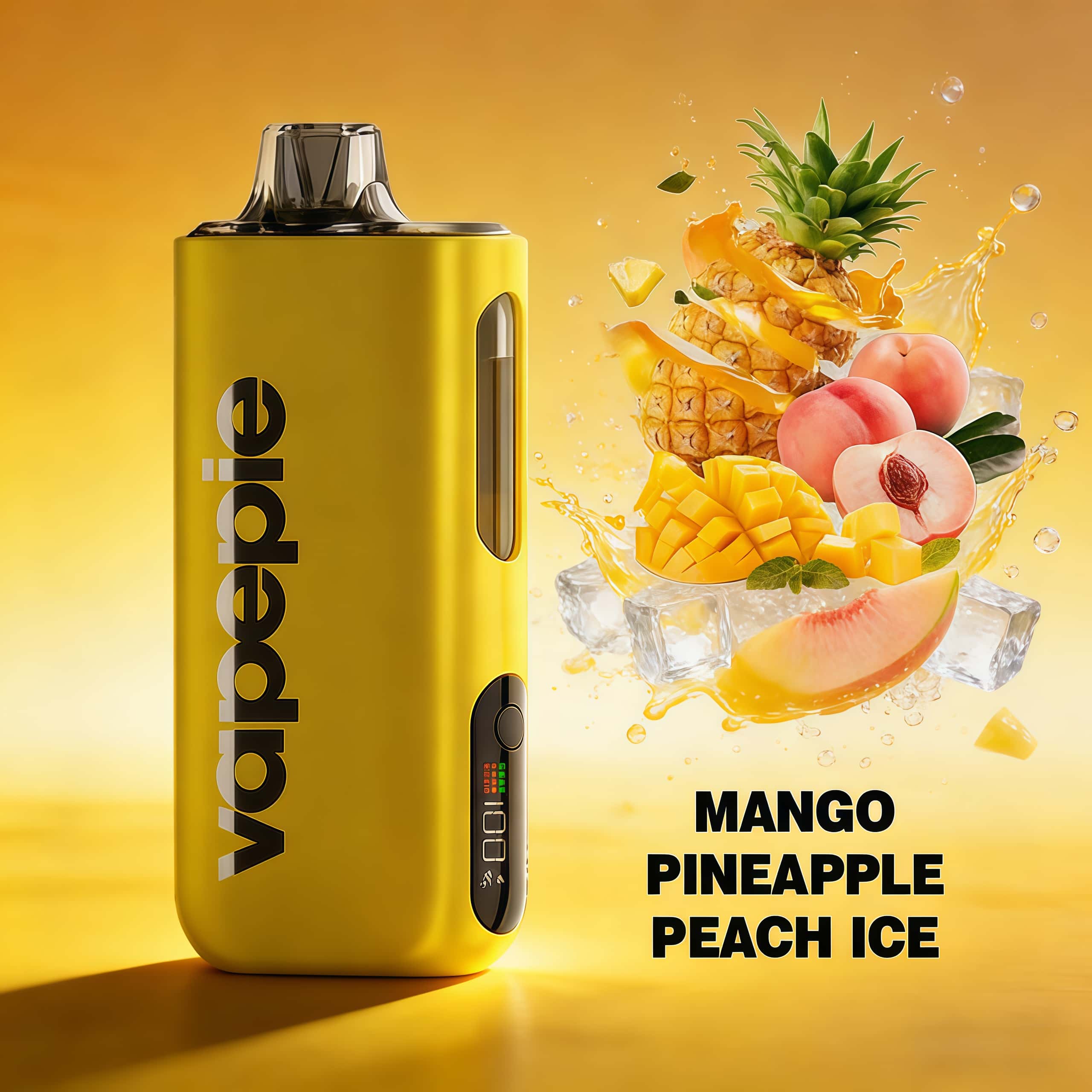 Mango Pineapple Peach Flavor Vape | Vapepie Max 40000 Puffs High-Capacity Yellow