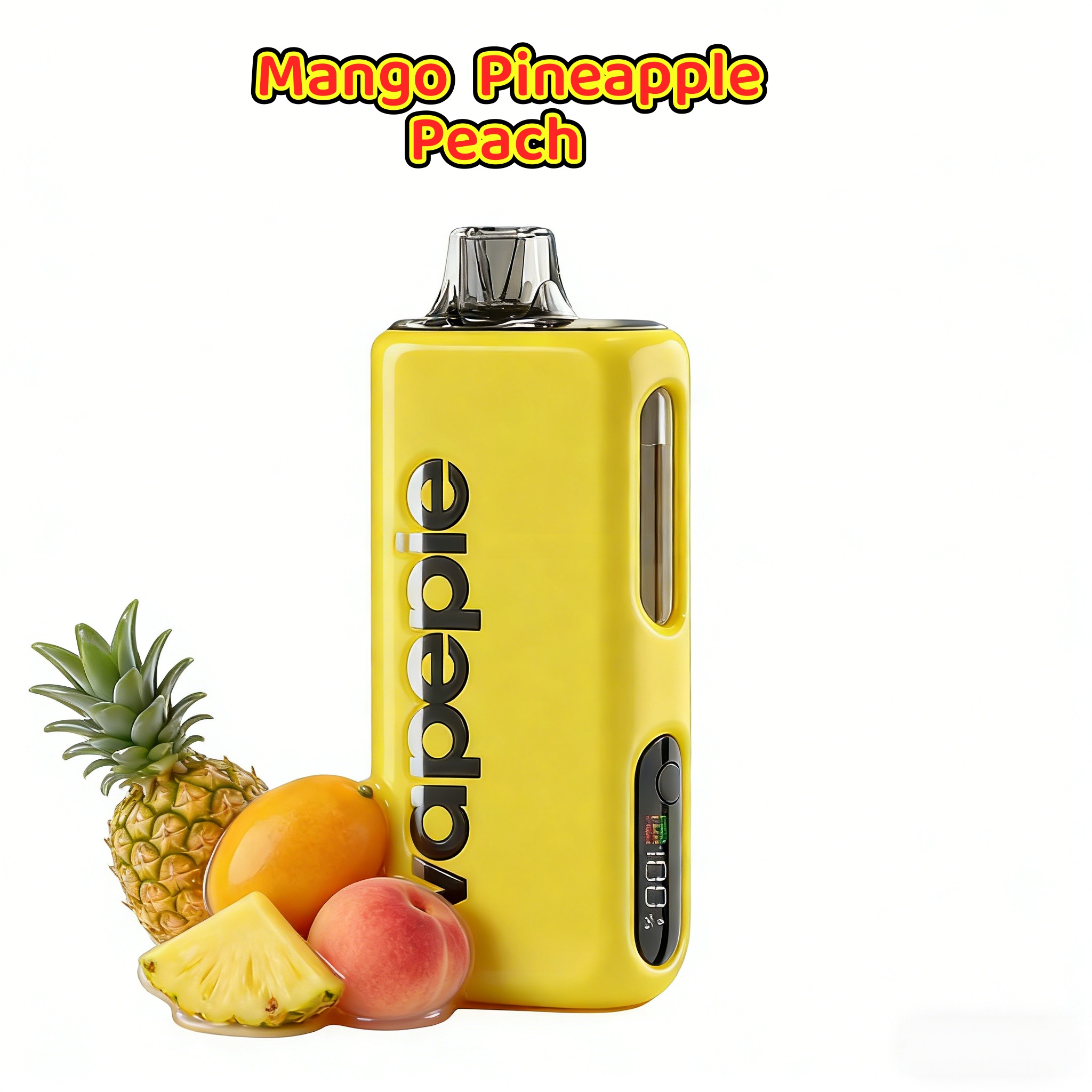 Mango Pineapple Peach Flavor Vape | Vapepie Max 40000 Puffs High-Capacity Yellow