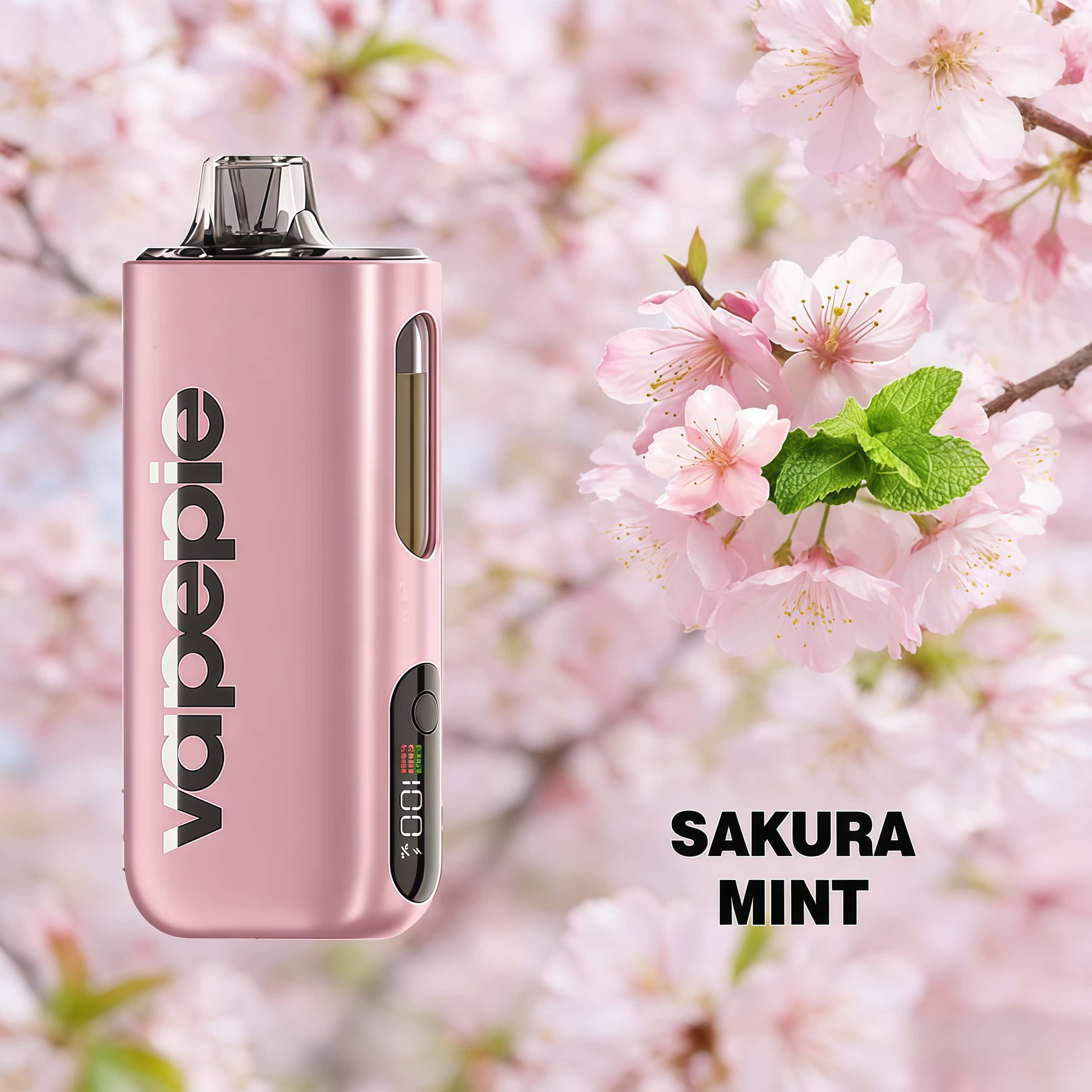 Sakura Mint Flavor Vape | Vapepie Max 40000 Puffs High-Capacity Pink