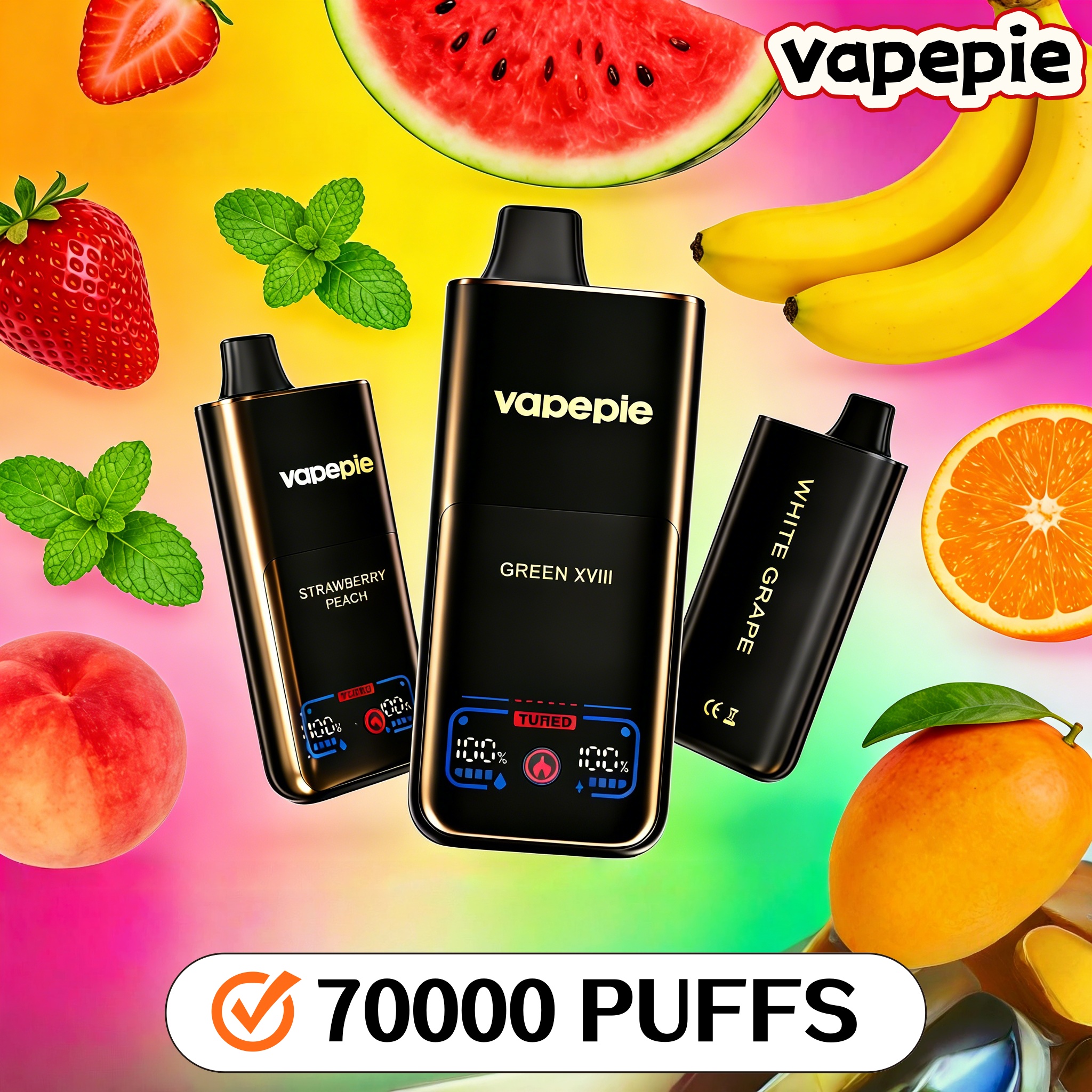 Vapepie Mega 70000 Puff Disposable Vape – U.S. Warehouse Fast Shipping