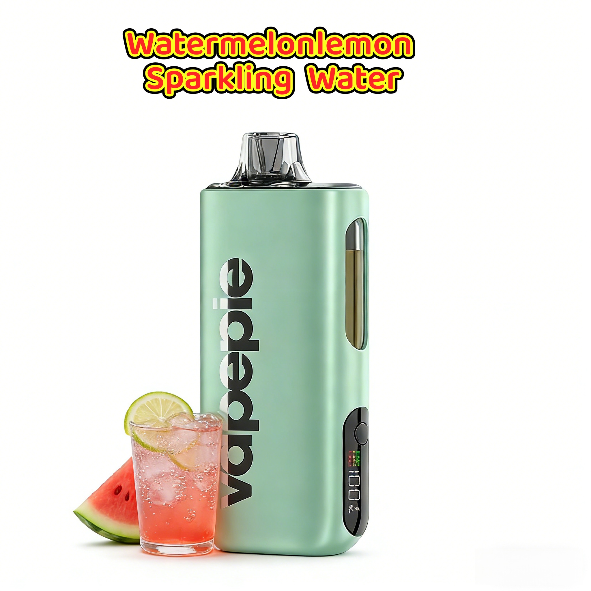 Watermelonlemon Sparkling Water Flavor Vape | Vapepie Max 40000 Puffs High-Capacity Green
