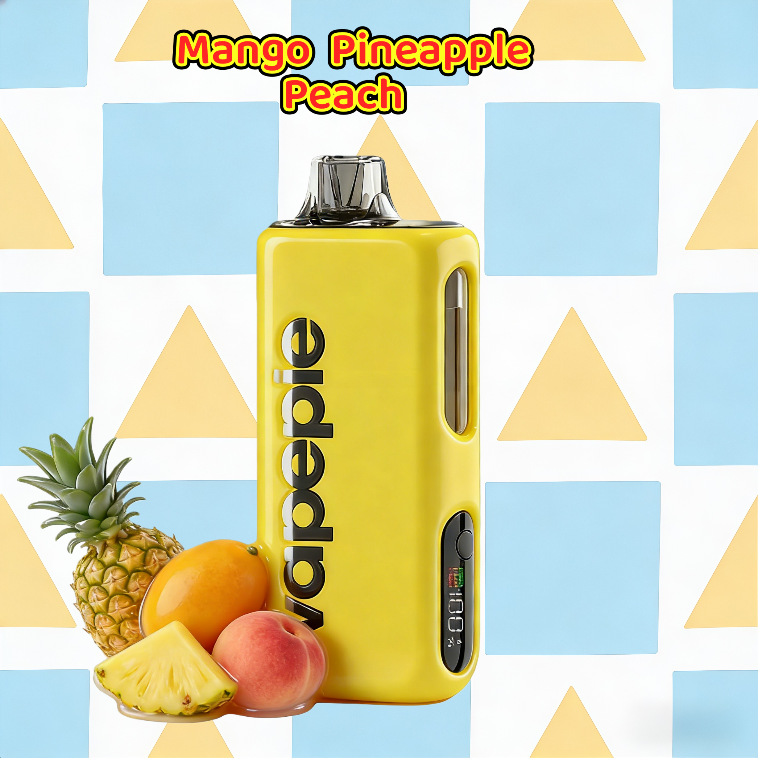 Mango Pineapple Peach Flavor Vape | Vapepie Max 40000 Puffs High-Capacity Yellow