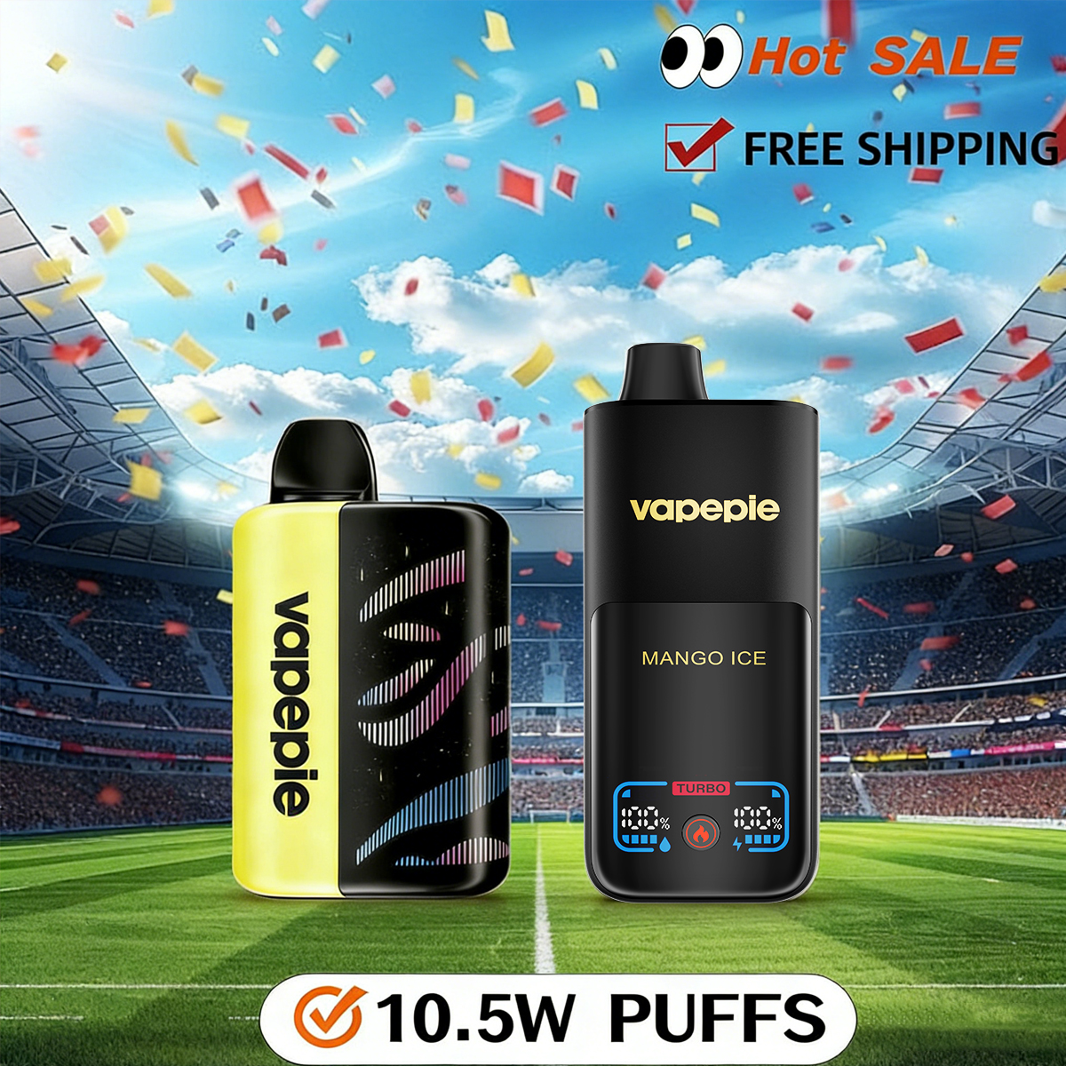 【Affordable 2-pack - 35,000 puffs-70,000 puffs】 VAPEPIE 105000 Puffs Max Cloud Max Run Disposable Vape