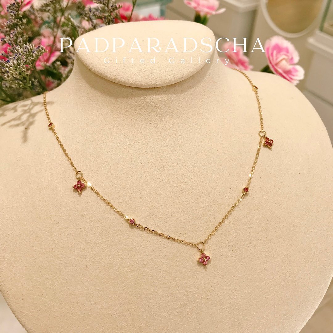 Bespoke＊Padparadscha Fafa Dew Necklace by Gifted Gallery