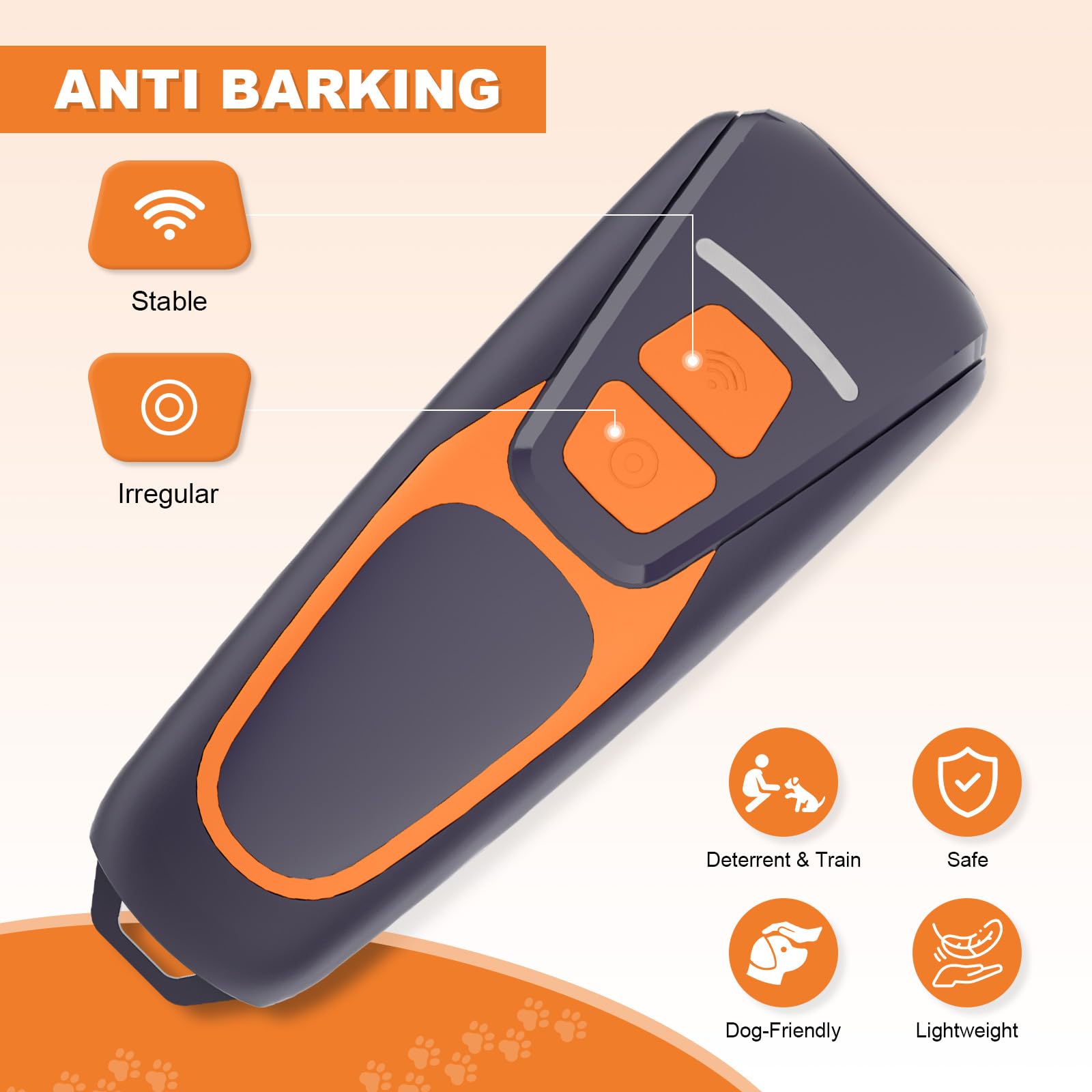 Ultrasonic Bark Control Device – 50FT Range, Rechargeable, Indoor/Outdoor