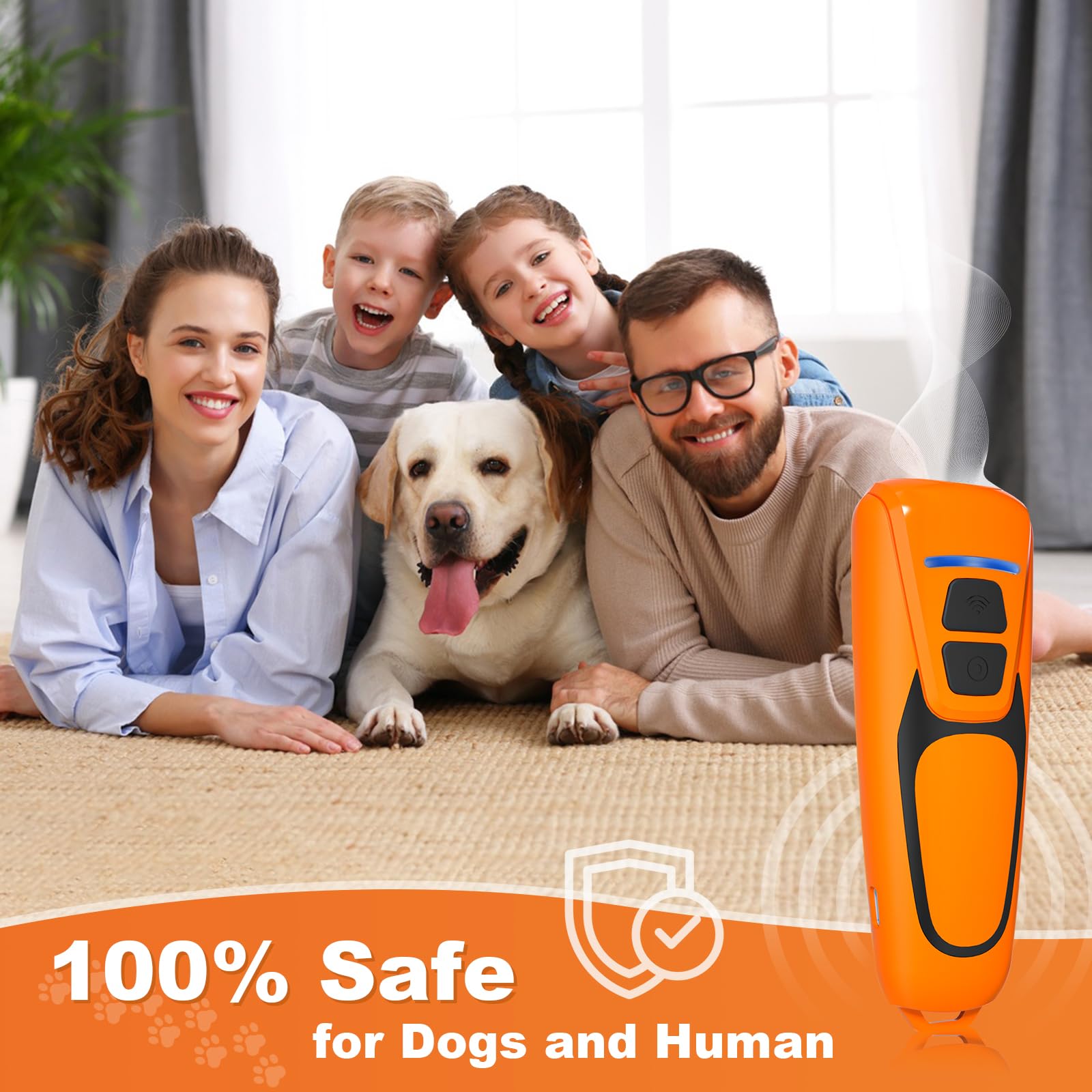 Ultrasonic Bark Control Device – 50FT Range, Rechargeable, Indoor/Outdoor