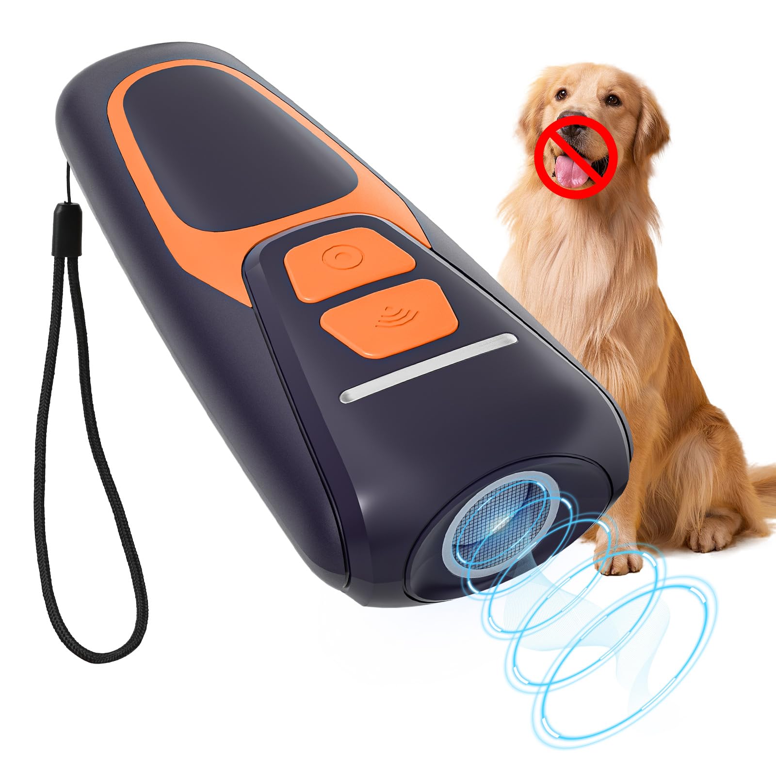 Ultrasonic Bark Control Device – 50FT Range, Rechargeable, Indoor/Outdoor