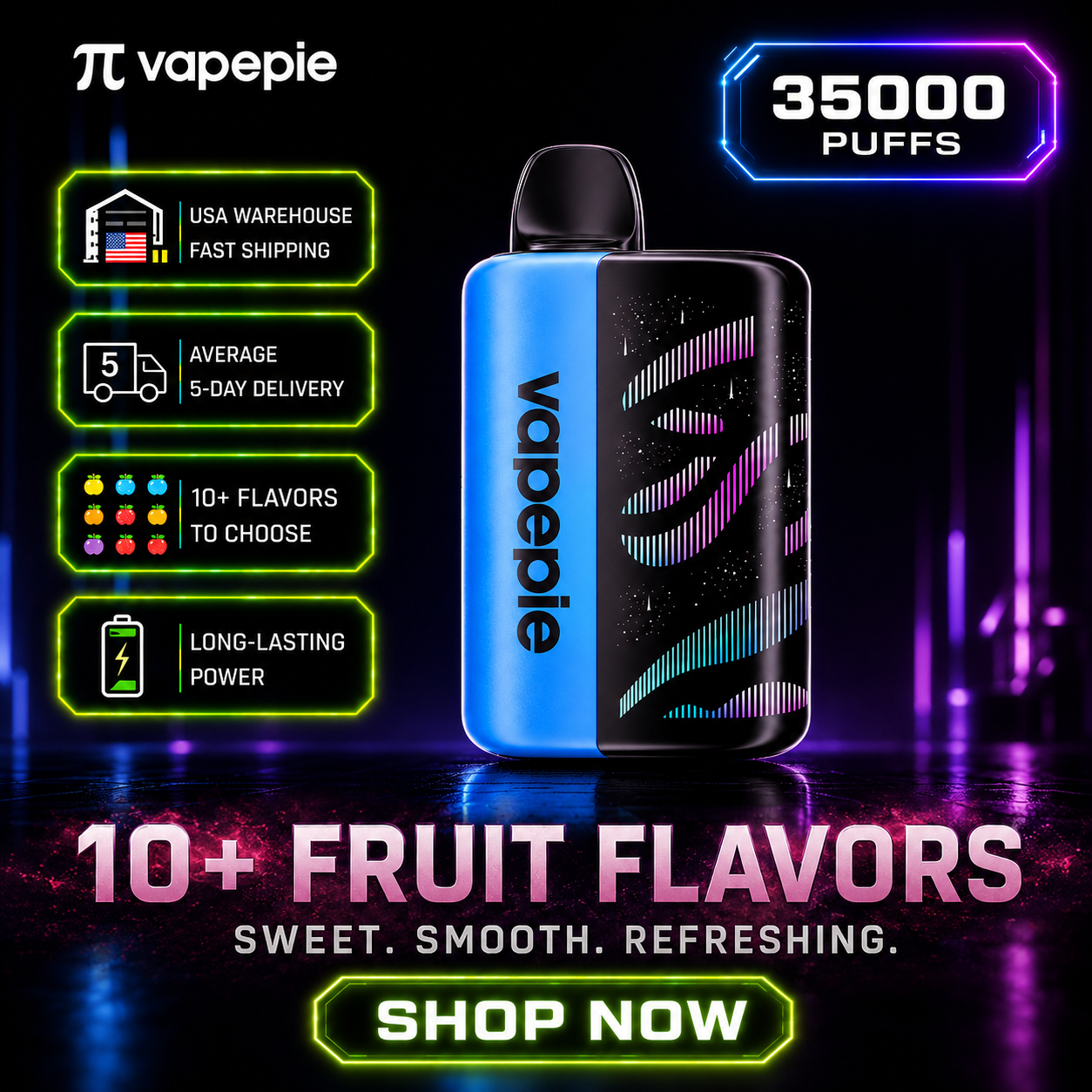 Sour Apple Ice | 35000 Puffs