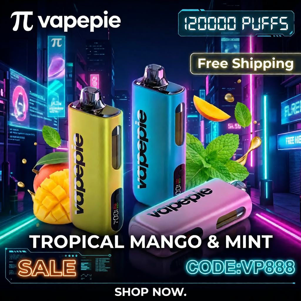 [Affordable 3-pack - 40,000 puffs] VAPEPIE Max 120000 PUFFS High-Capacity Vape 15 Awesome Flavors