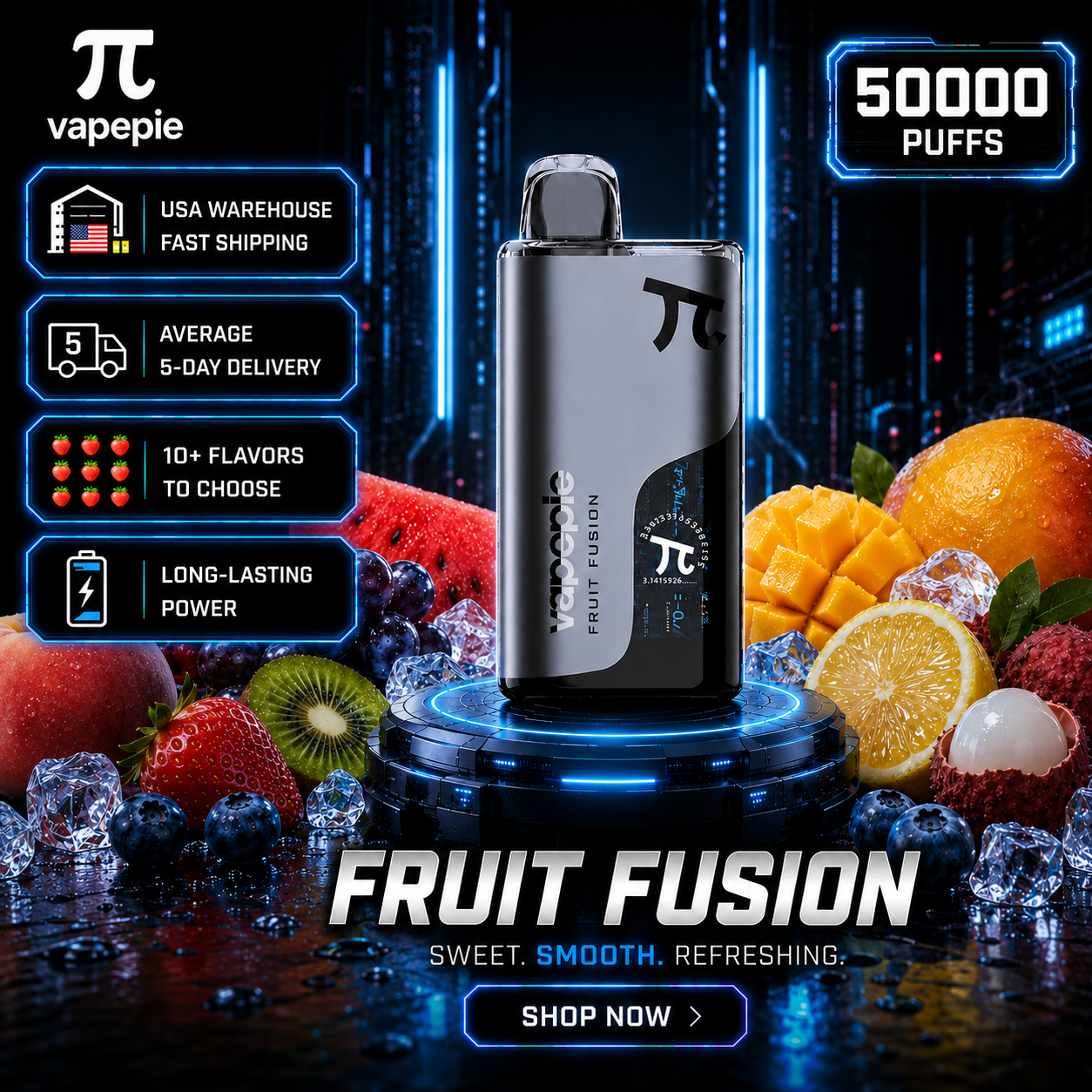 Pineapple Coconut丨50000 Puffs