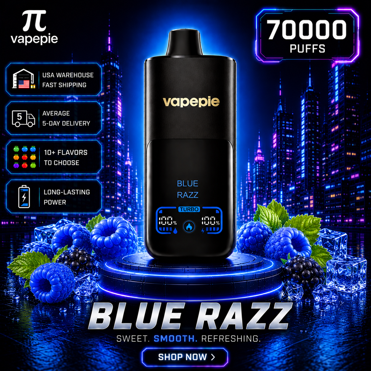 Blue Razz | 70000 Puffs