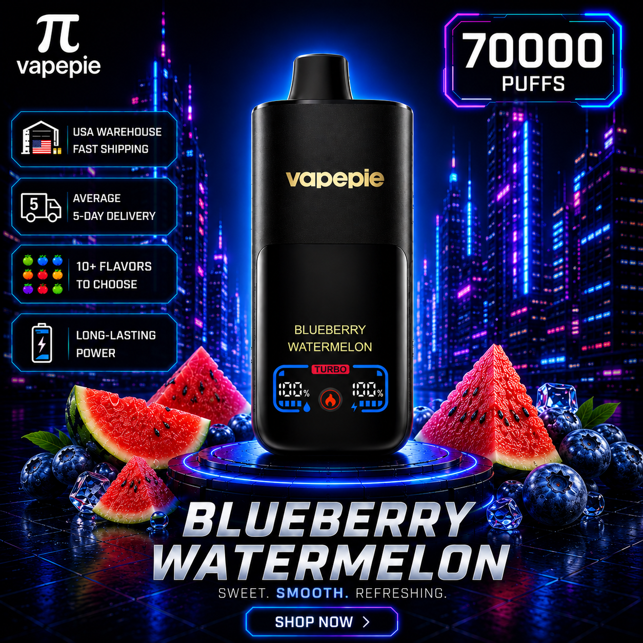 Blueberry Watermelon | 70000 Puffs