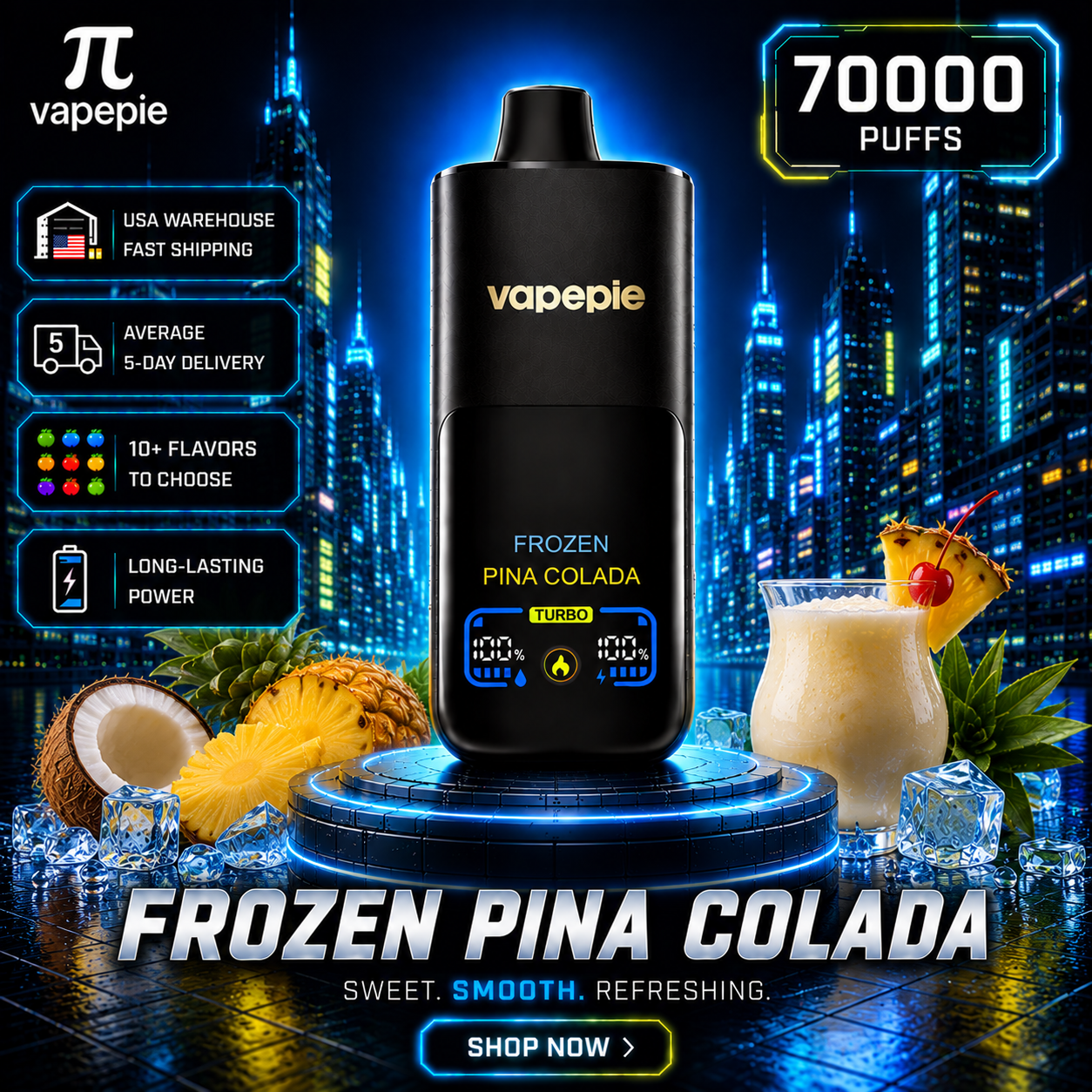 Frozen Pina Colada | 70000 Puffs