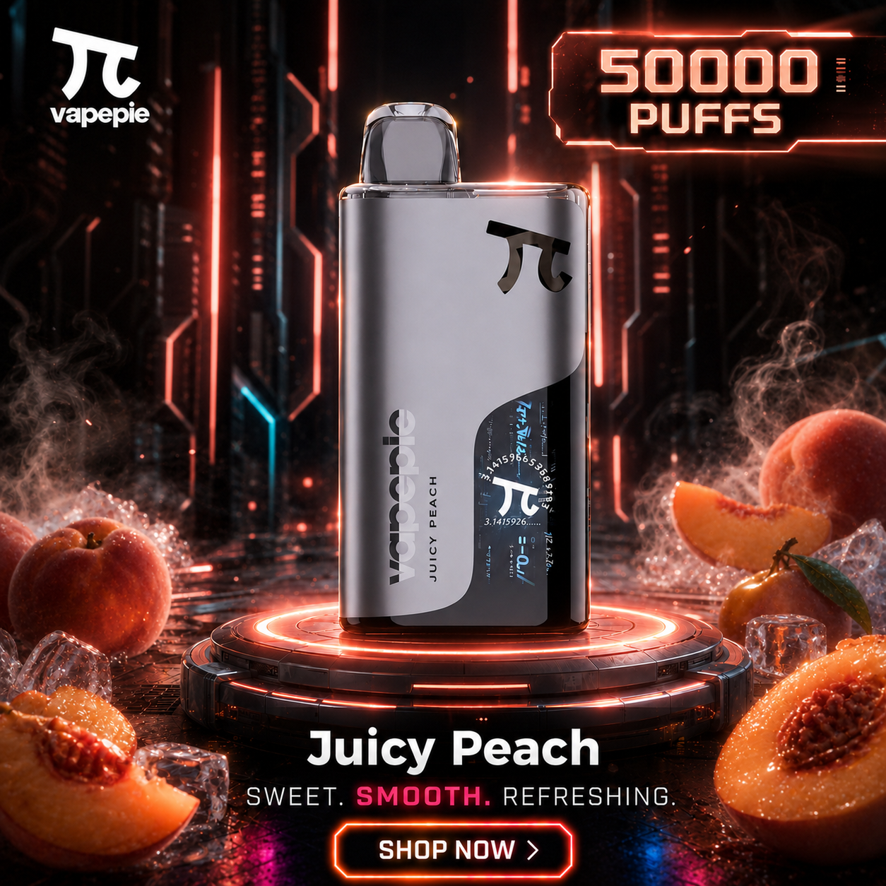 Juicy Peach丨50000 Puffs Rechargeable Disposable Vape