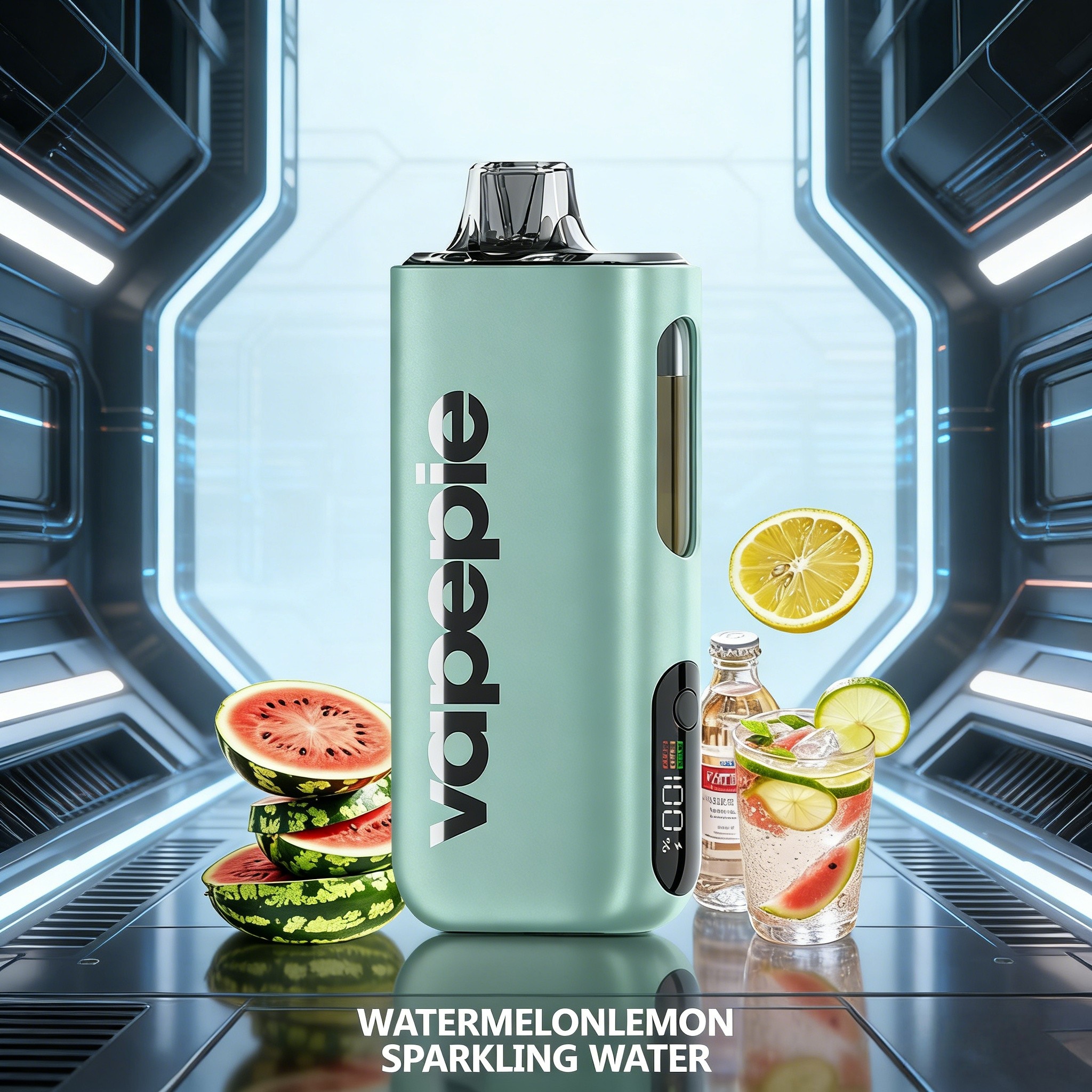Watermelonlemon Sparkling Water Flavor Vape | Vapepie Max 40000 Puffs High-Capacity Green