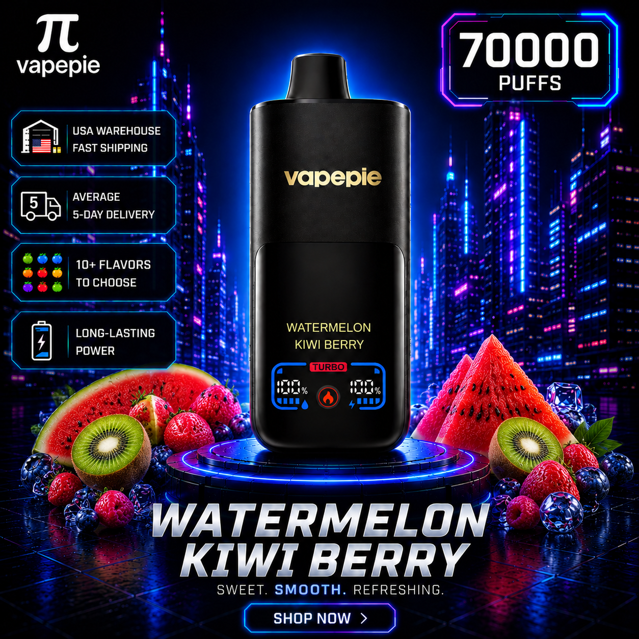 Watermelon Kiwi Berry | 70000 Puffs