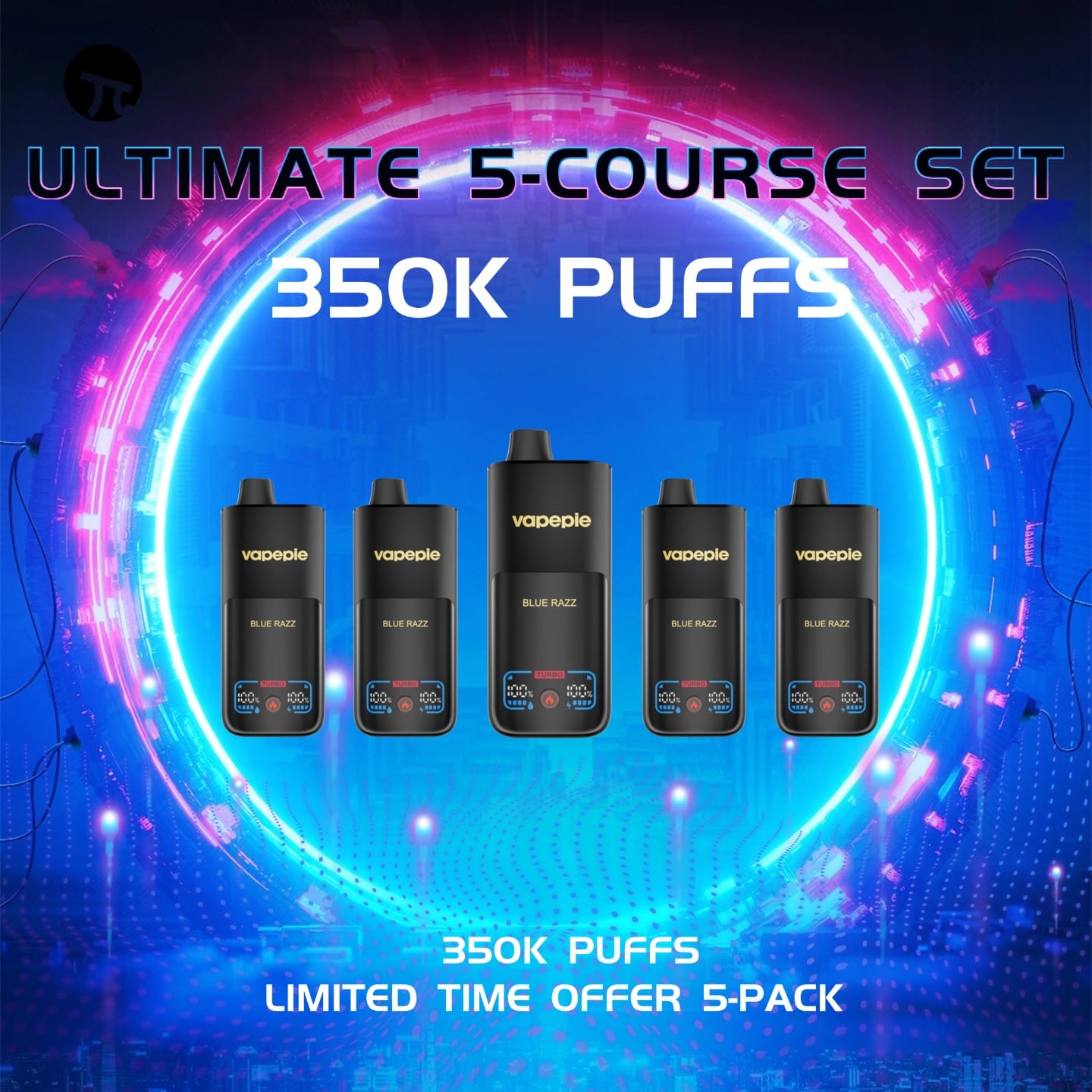 【350000 Puff】Vapepie Bestselling Item × 5 (70K Puff Vape × 5 )