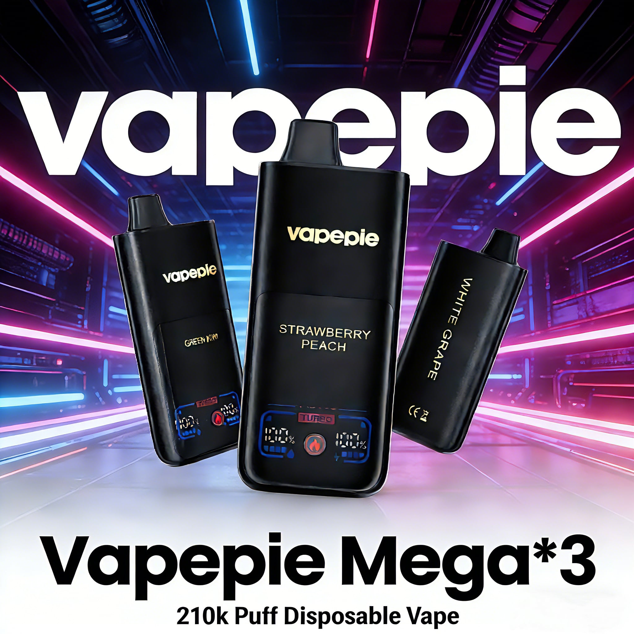 Vapepie Mega*3 210k Puff Disposable Vape| USA Warehouse | High-Capacity Disposable Vape