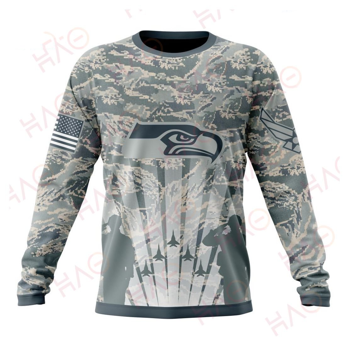 SEATTLE SEAHAWKS 3D HOODIE US AIR FORCE