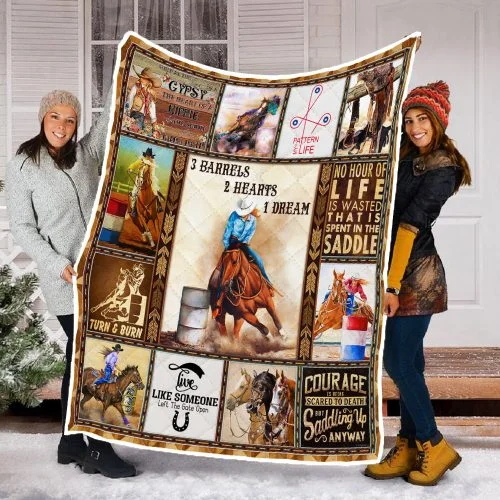 Barrel Racing Quilt Blanket Fanseverything™