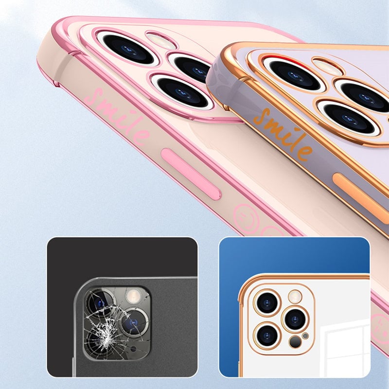 Side Smiley Face Pattern Case Cover For iPhone