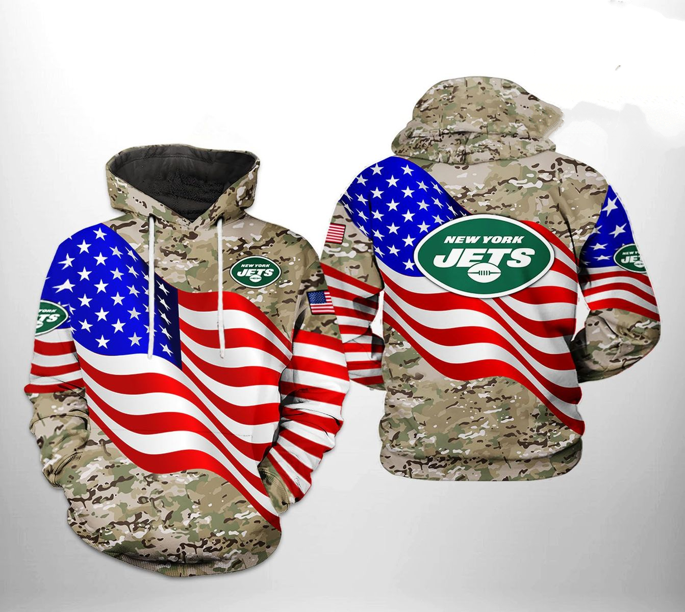 NEW YORK JETS 3D HOODIE SKULL102