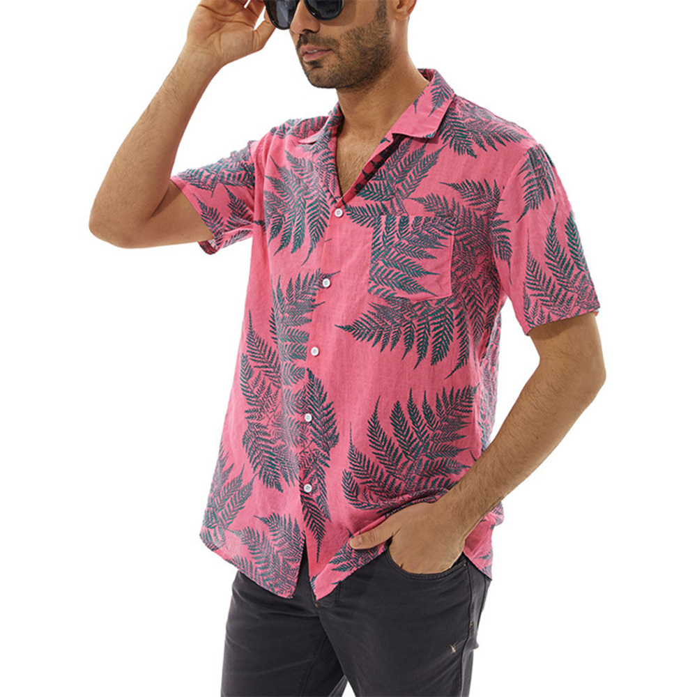 Castillotigo™ 2022 nuevas camisas de hoja de arce de playa sueltas informales para hombres