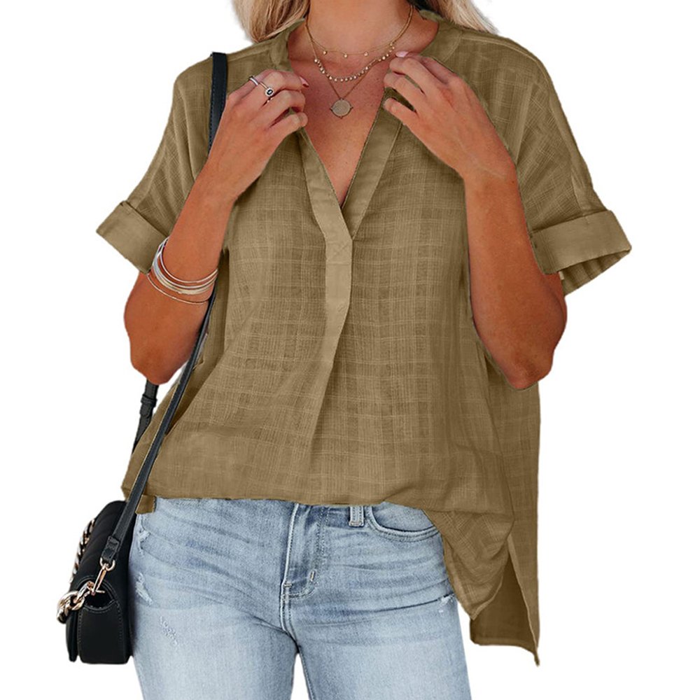 Higolot™ Thin baggy plaid shirt