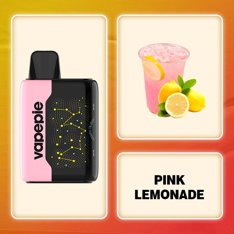 PINK LEMONADE & VAPEPIE 25000 PUFFS - Star Sky Curved Screen