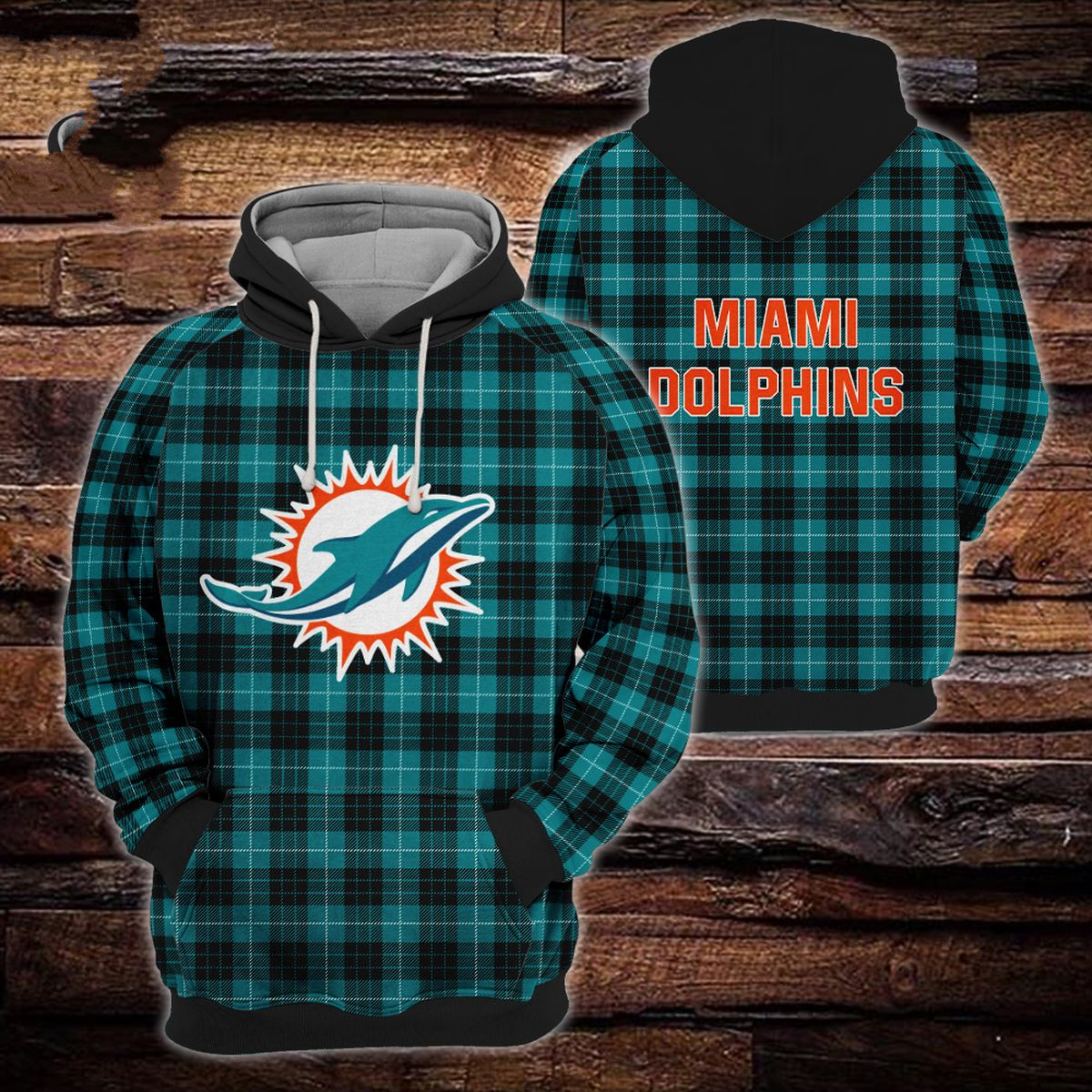 MIAMI DOLPHINS 3D HOODIE SKULL114