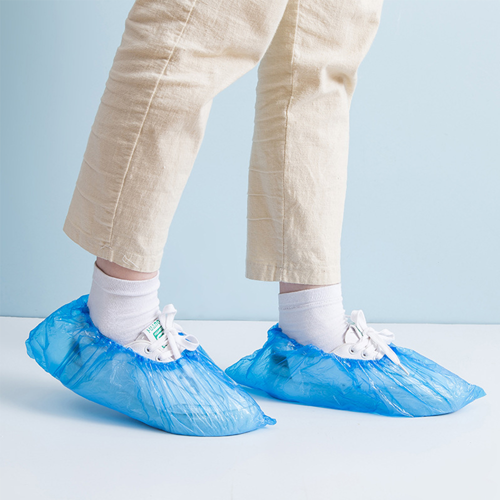 Castillotigo™ Cubiertas de zapatos de plástico a prueba de polvo desechables para interiores