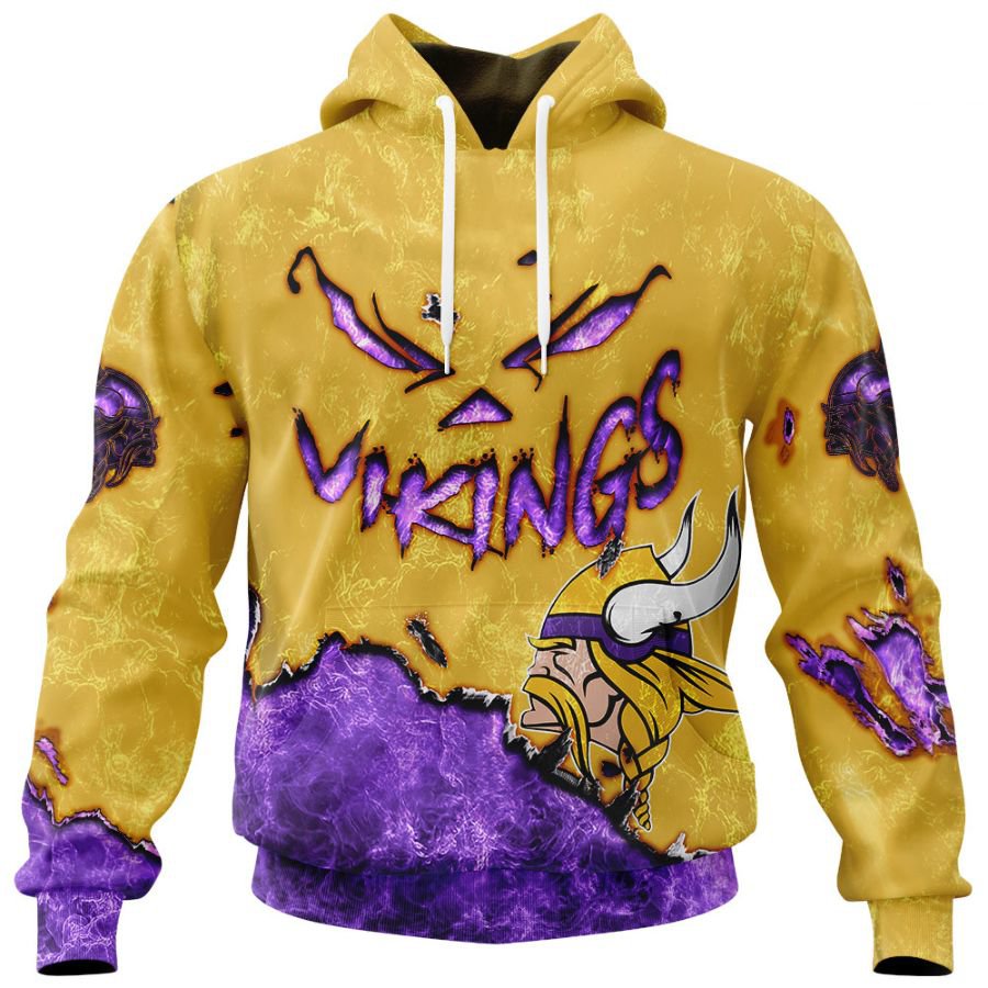 MINNESOTA VIKINGS 3D HOODIE HALLOWEEN001