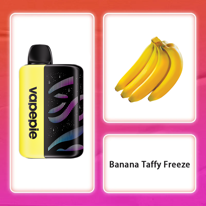 BANANA TAFFY FREEZE  & VAPEPIE Galactic Gleam 35000 Puffs Vape