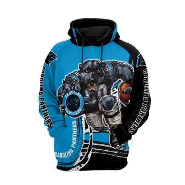 CAROLINA PANTHERS 3D HOODIE SKULL 113