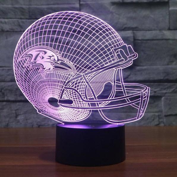 BALTIMORE RAVENS 3D LAMP PERSONALIZED